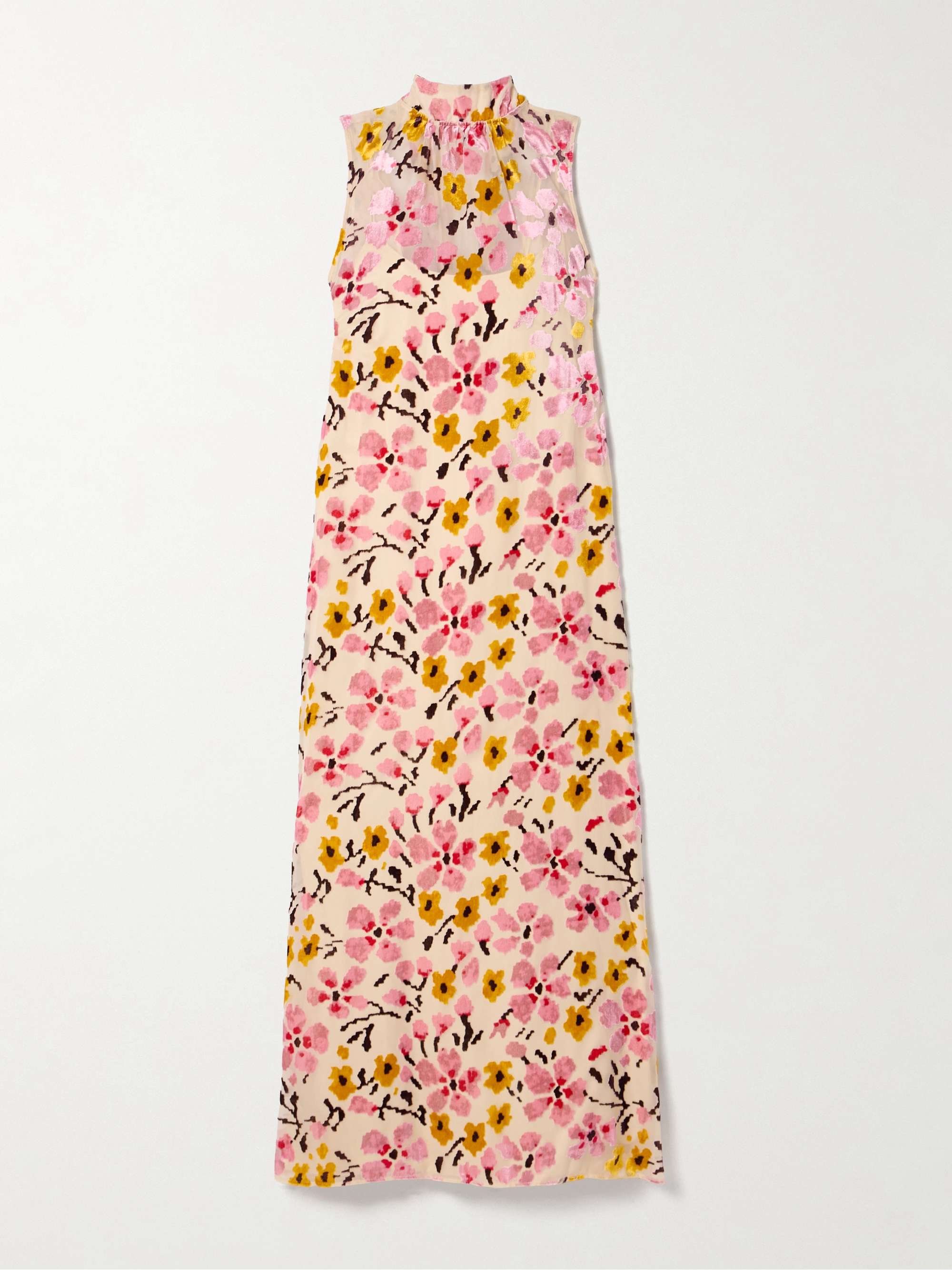 Albee devoré-velvet maxi dress view