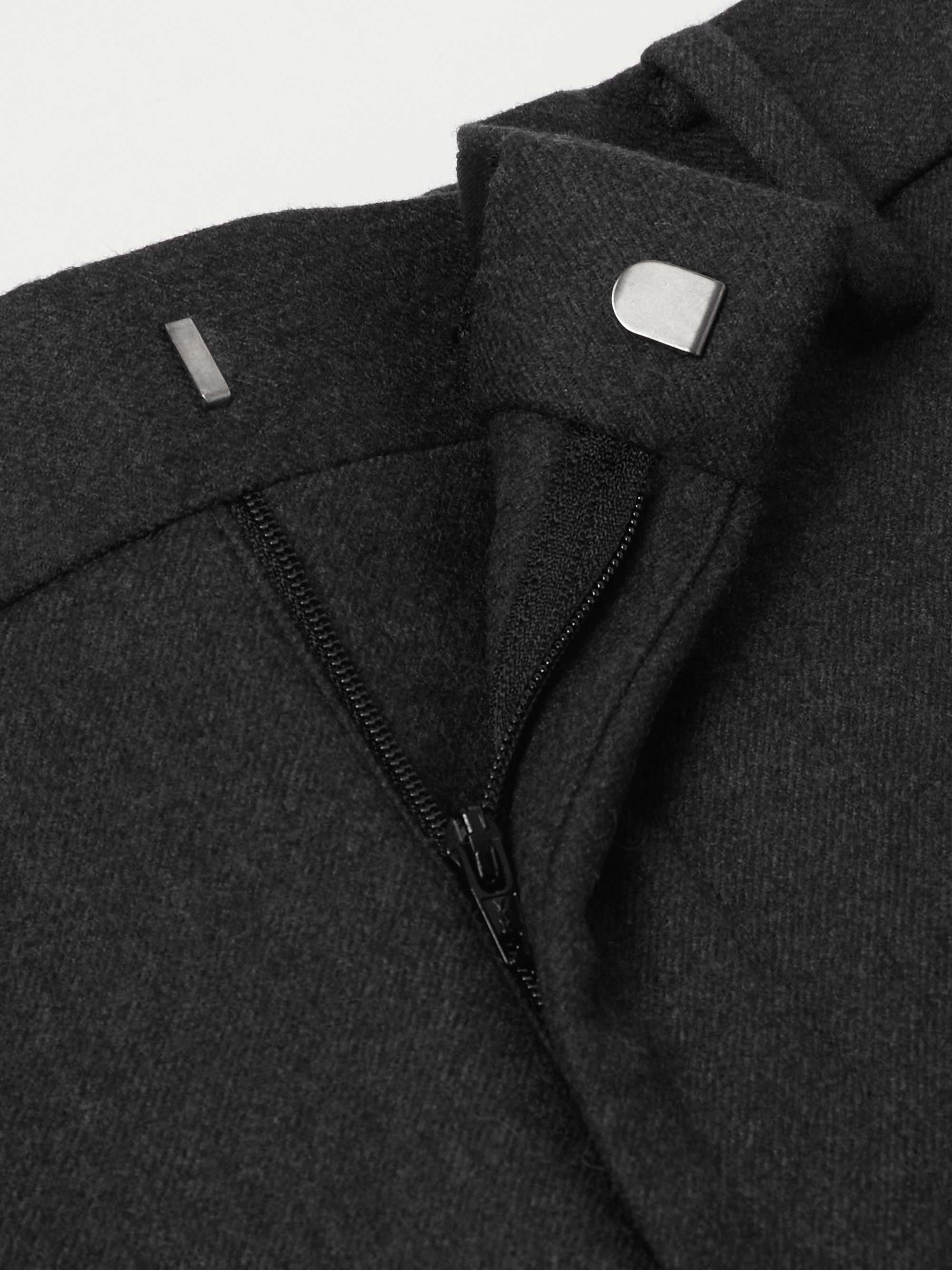 Straight-Leg Melton Super 130s Wool-Twill Suit Trousers view