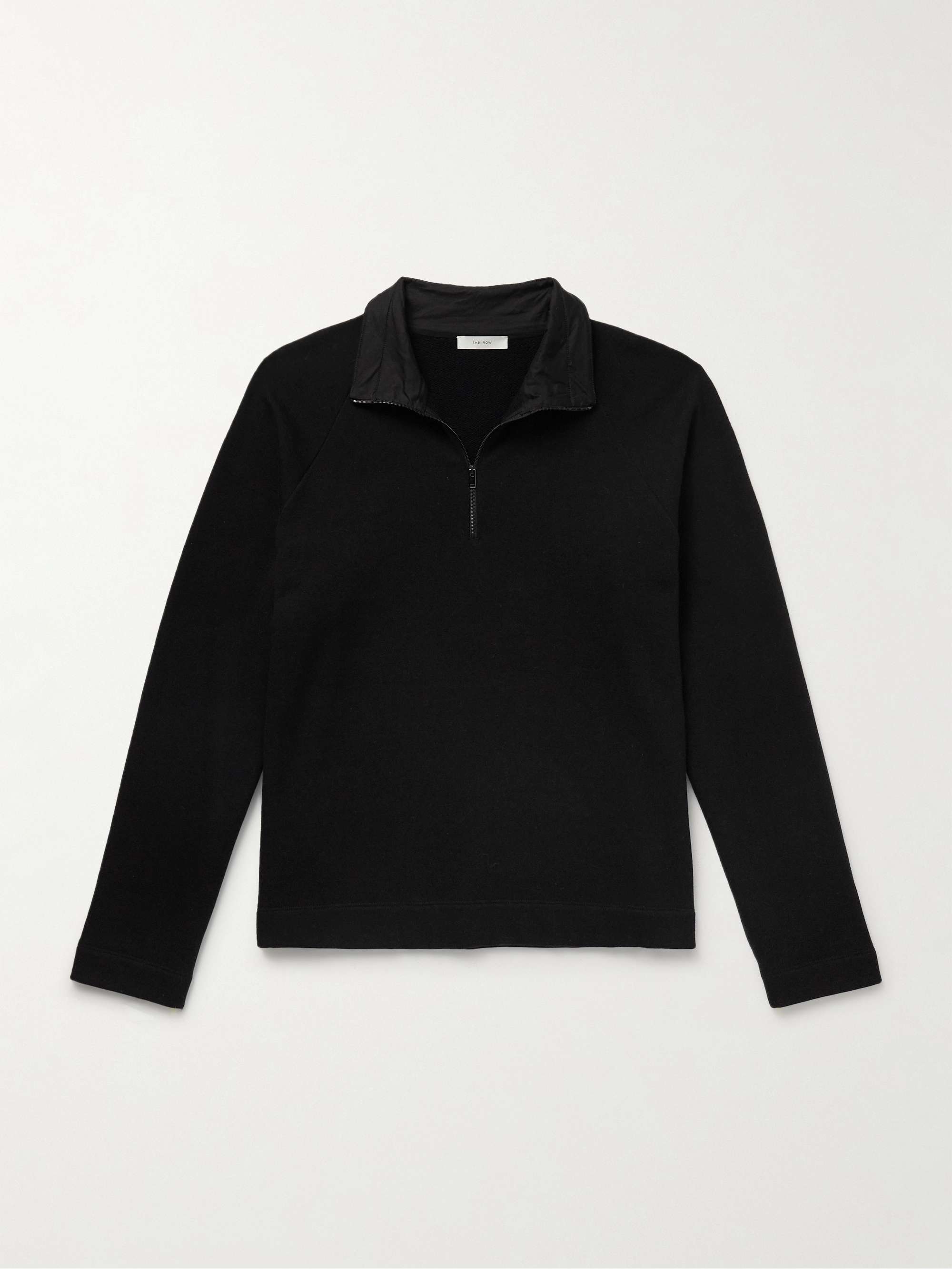 Gallagher Cotton and Cashmere-Blend Half-Zip Sweater view
