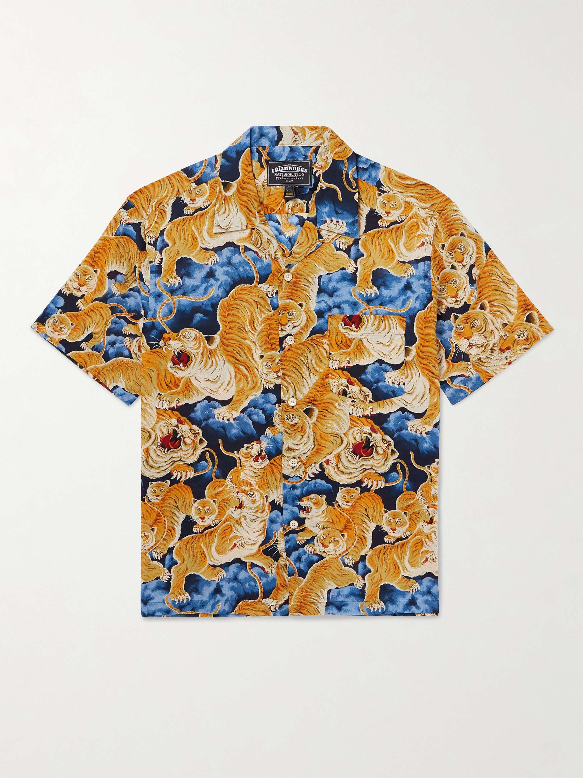 Camp-Collar Printed Cotton Shirt view