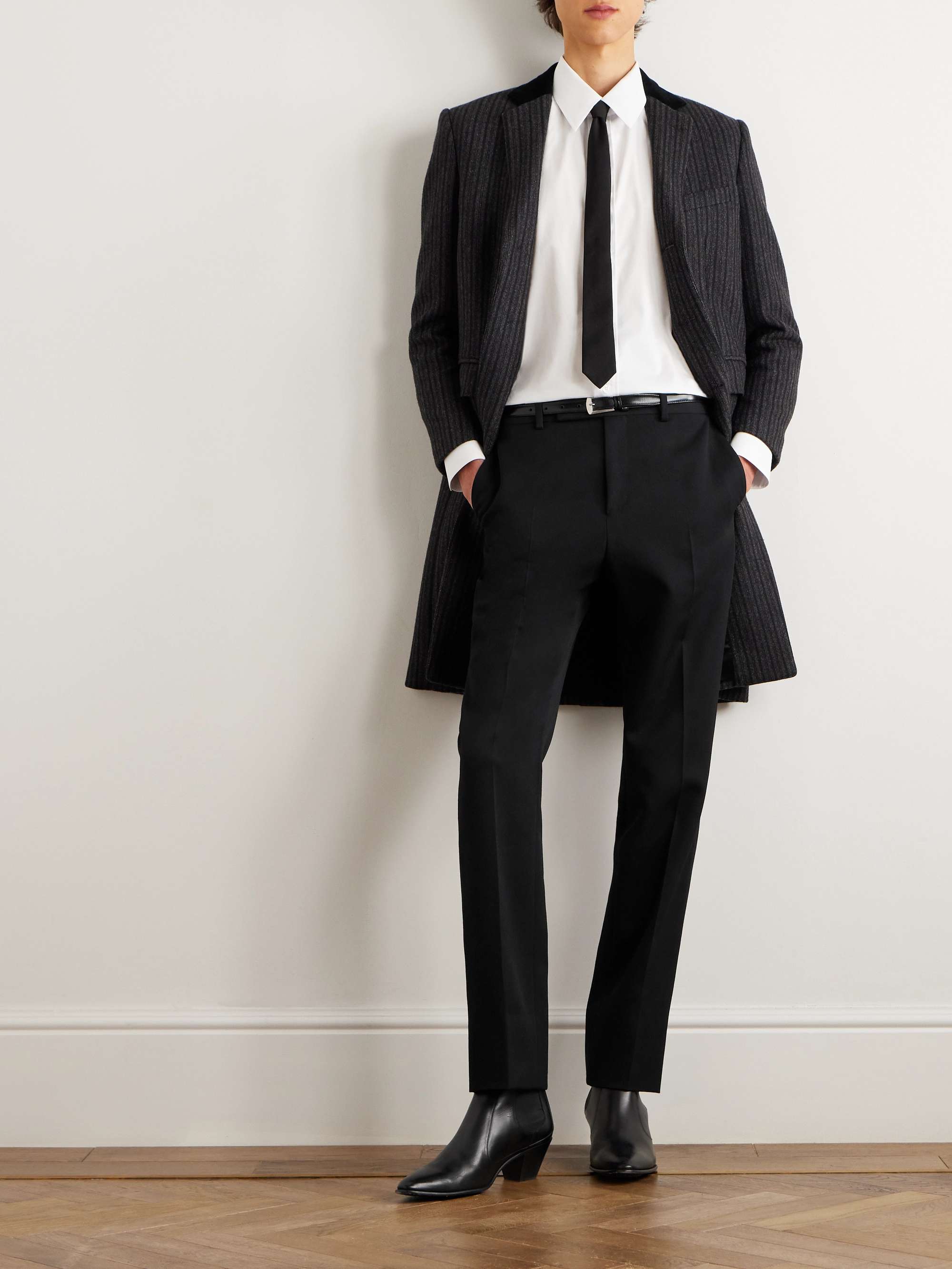 Slim-Fit Wool-Twill Trousers view