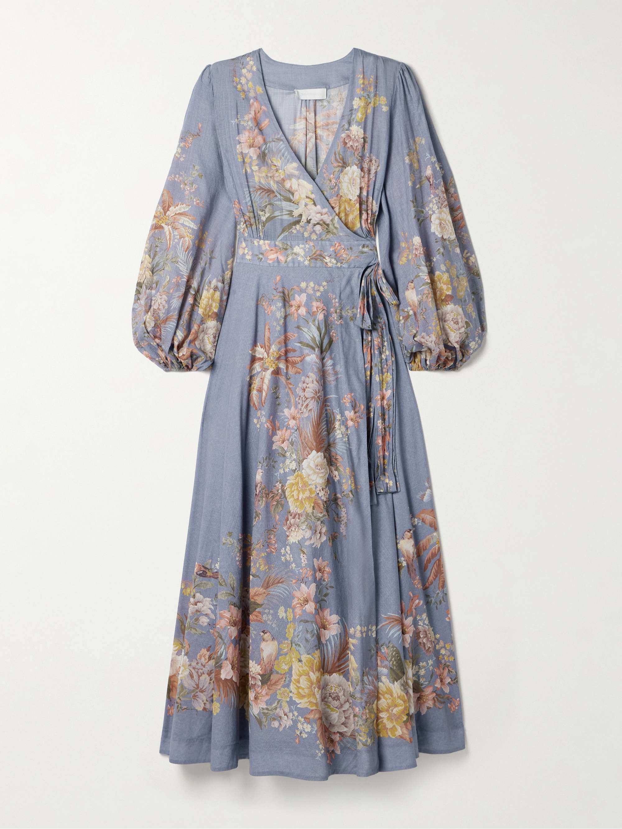 Tallow floral-print cotton-voile midi wrap dress view