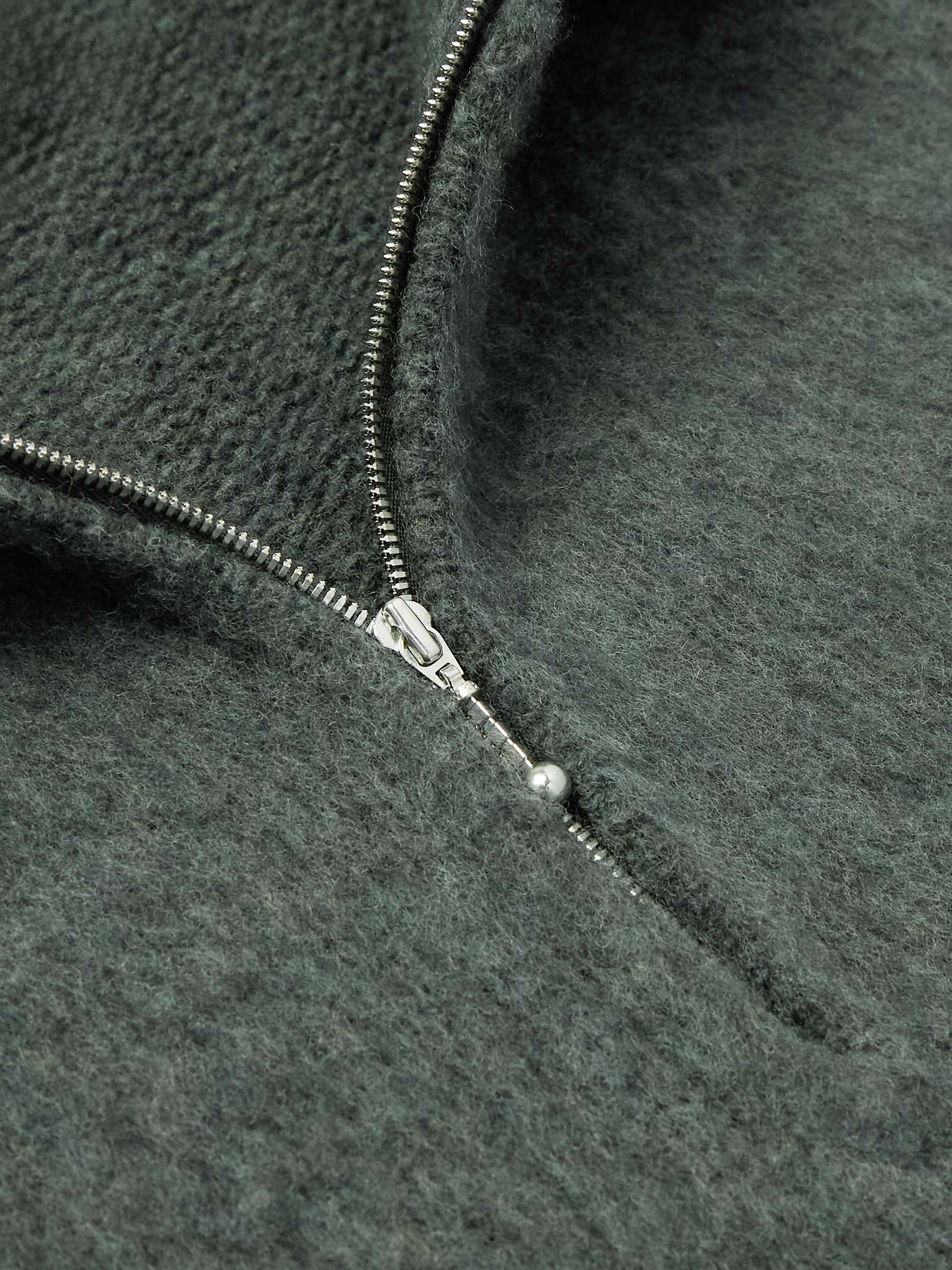 Sechura Brushed Merino Wool-Blend Half-Zip Sweater view