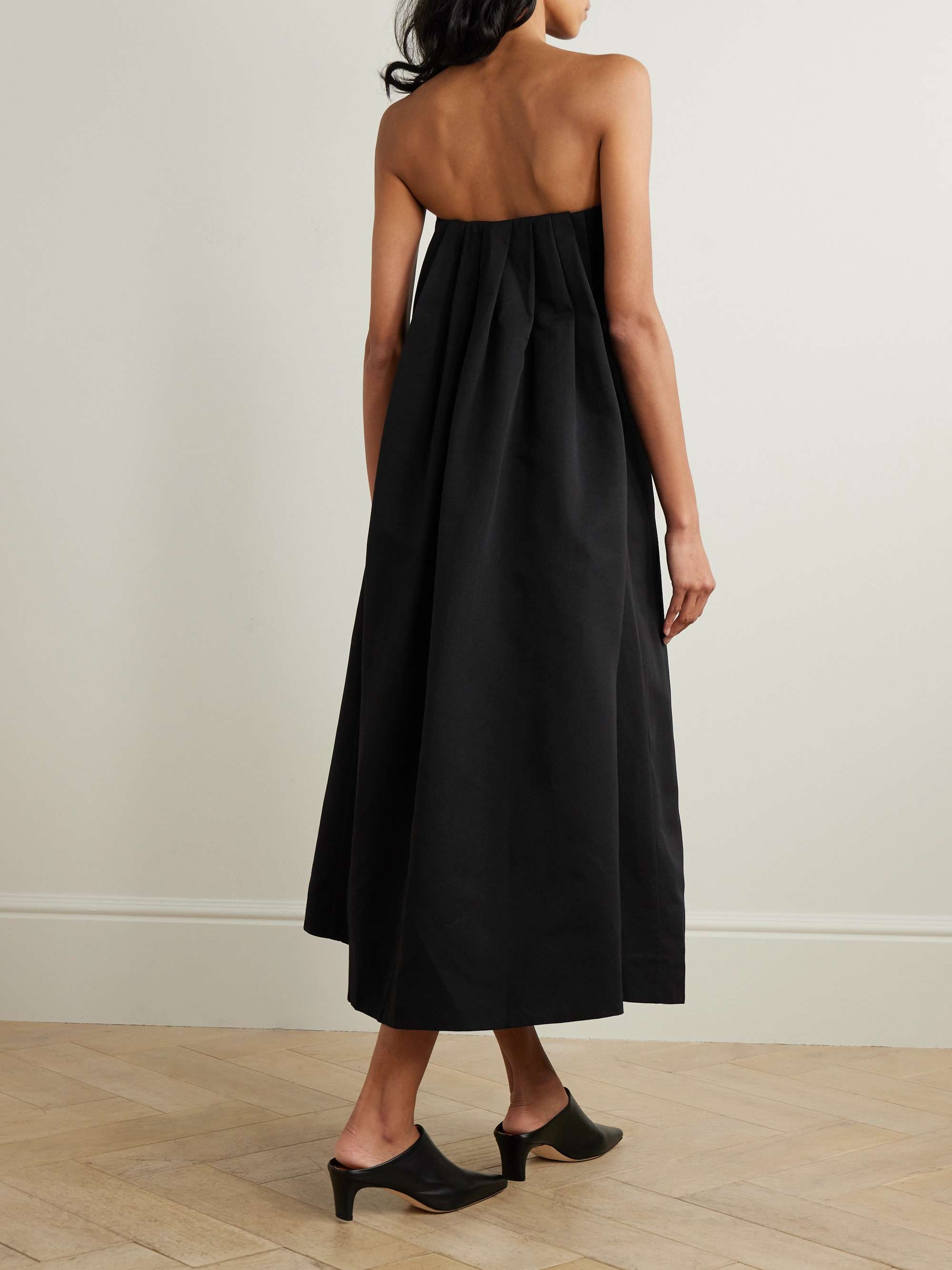 Kennedy strapless cotton-blend grosgrain midi dress view