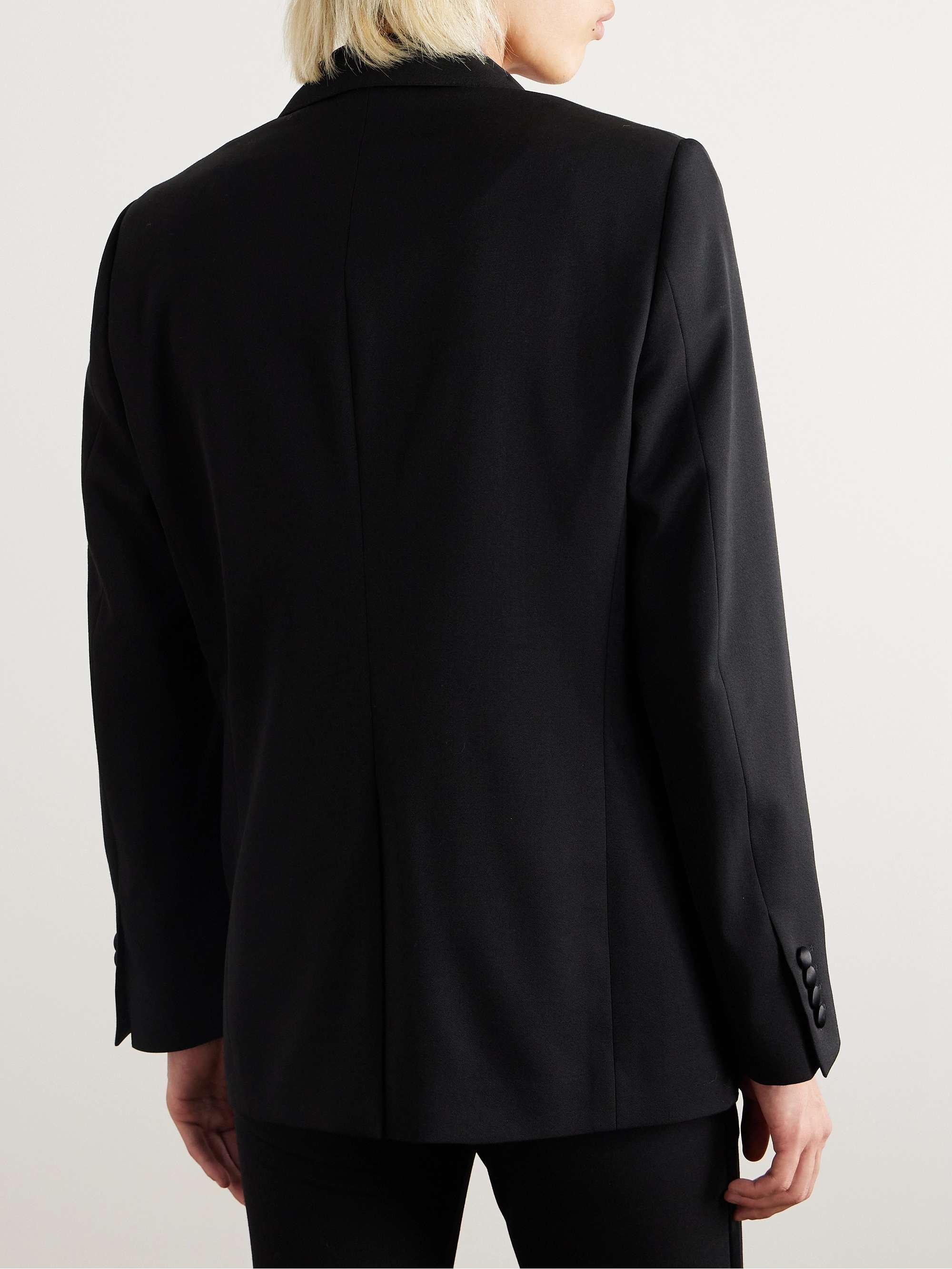 Satin-Trimmed Wool-Gabardine Tuxedo Jacket view