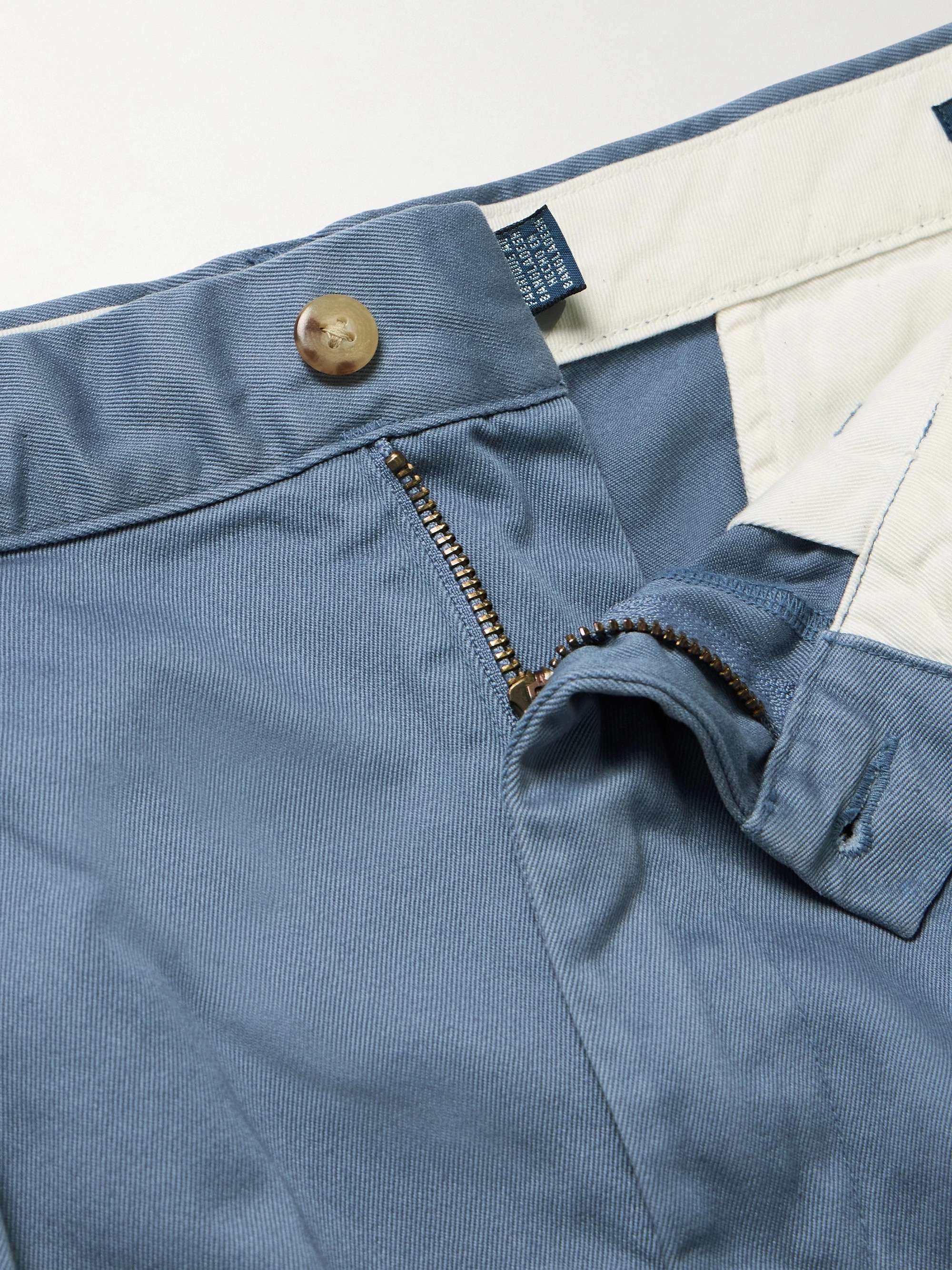 Cormac Straight-Leg Pleated Cotton-Twill Shorts view