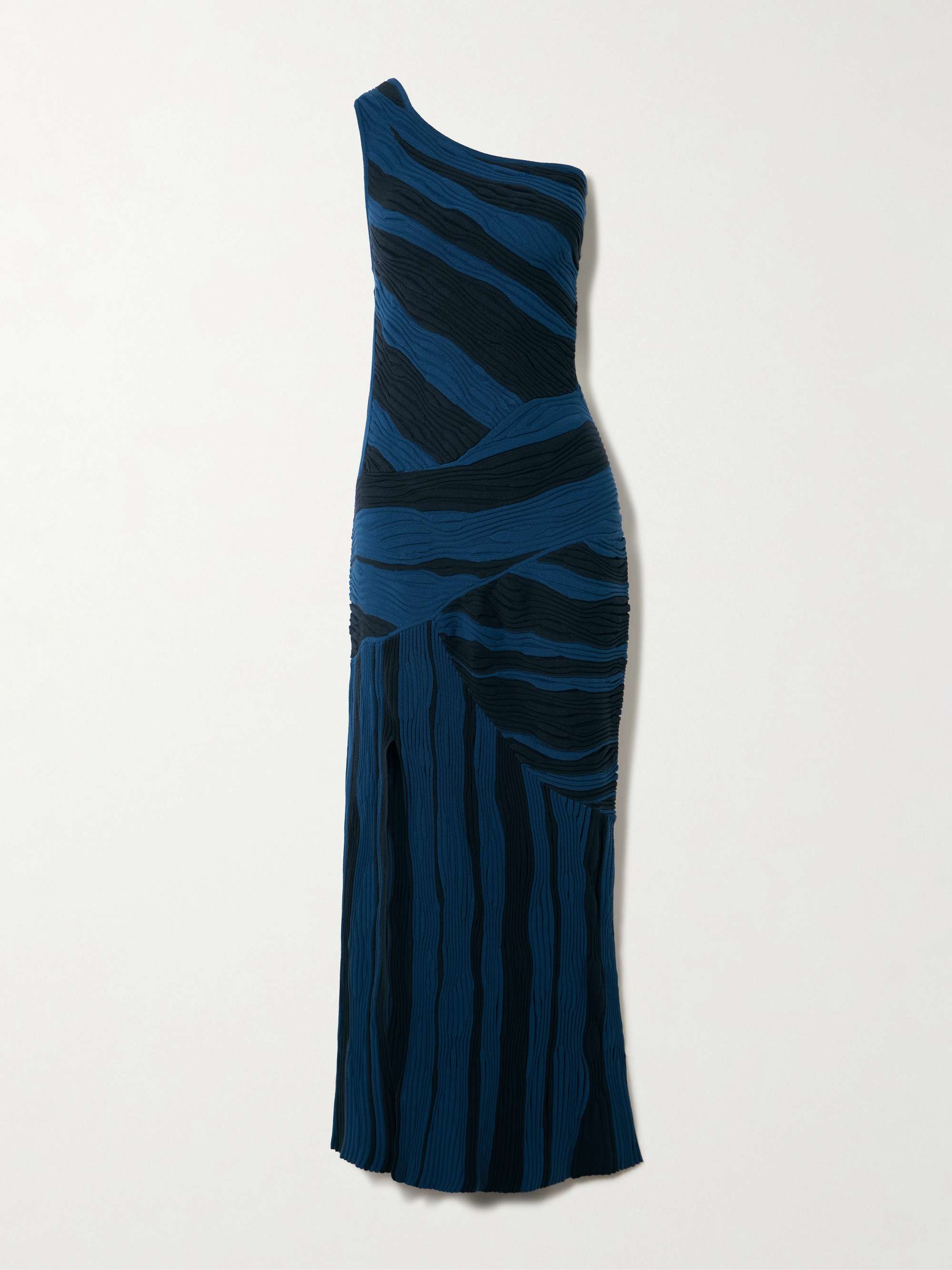 Magdalena one-shoulder ribbed cotton maxi dress view
