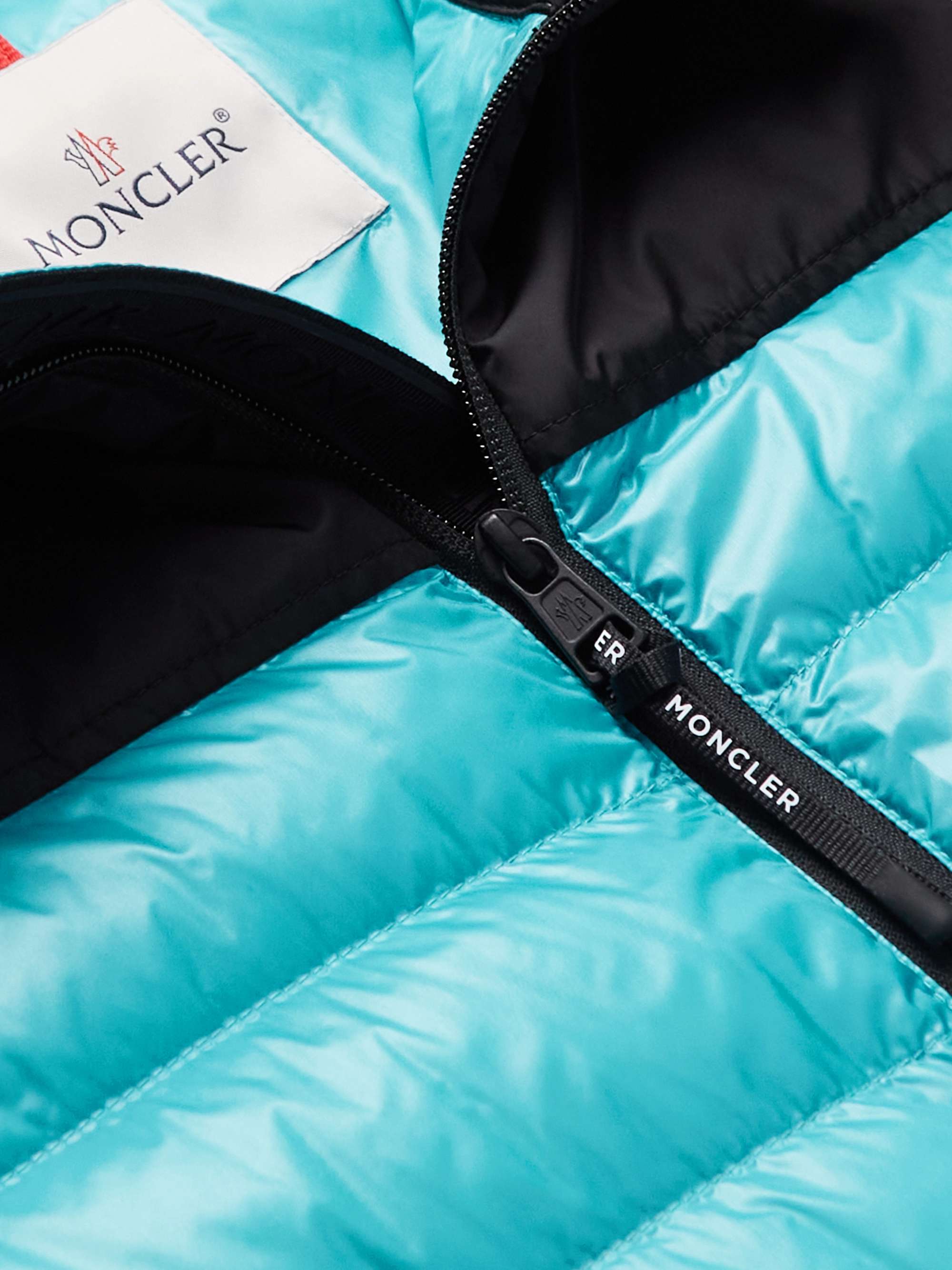 Ortac Logo-Appliquéd Colour-Block Quilted Shell Down Gilet view