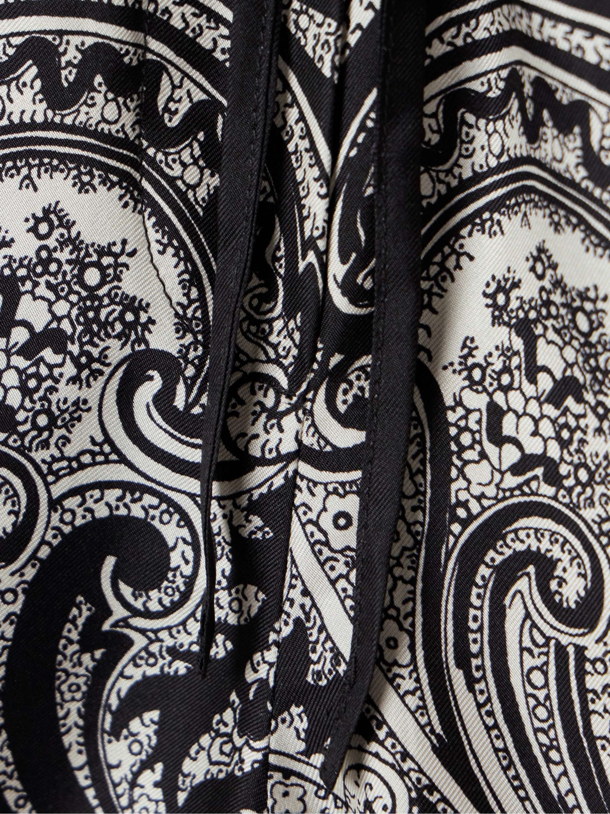 Frances bandana-print silk-twill shorts view
