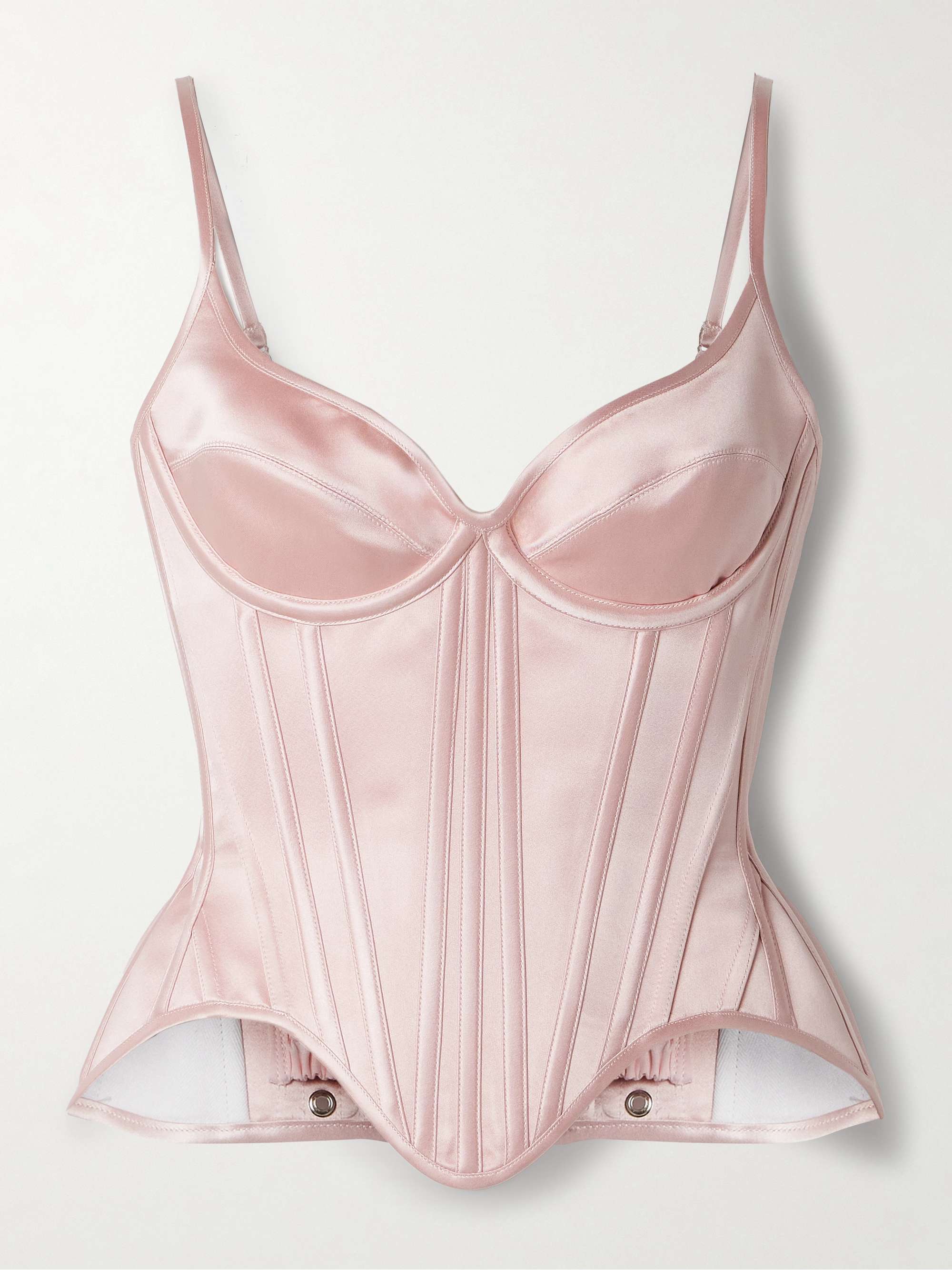 Salon silk-satin bustier top view