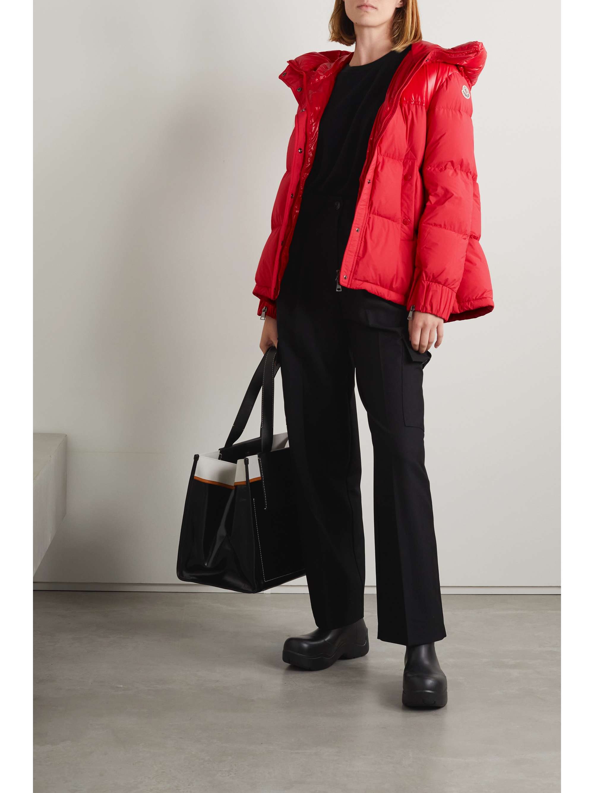 Etival hooded quilted shell down jacket view