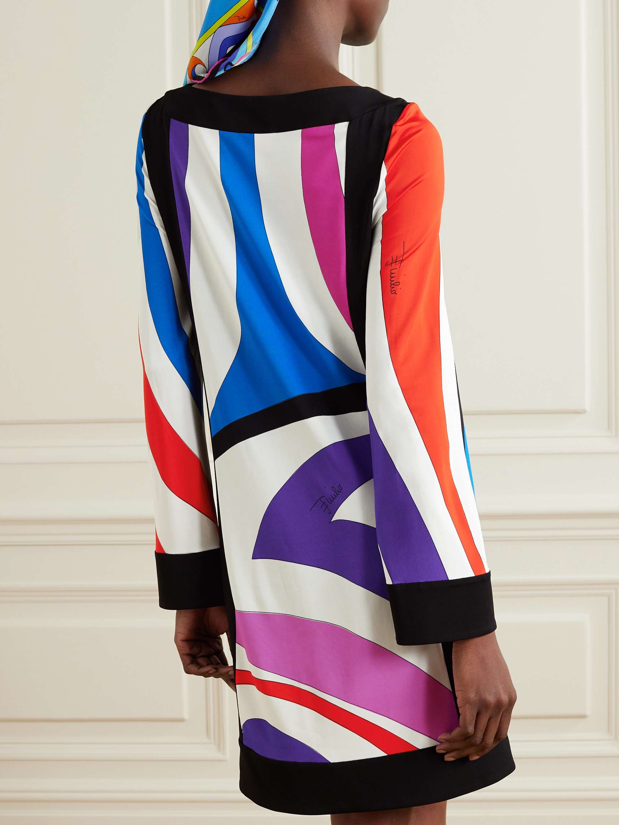 Marmo printed satin mini dress view