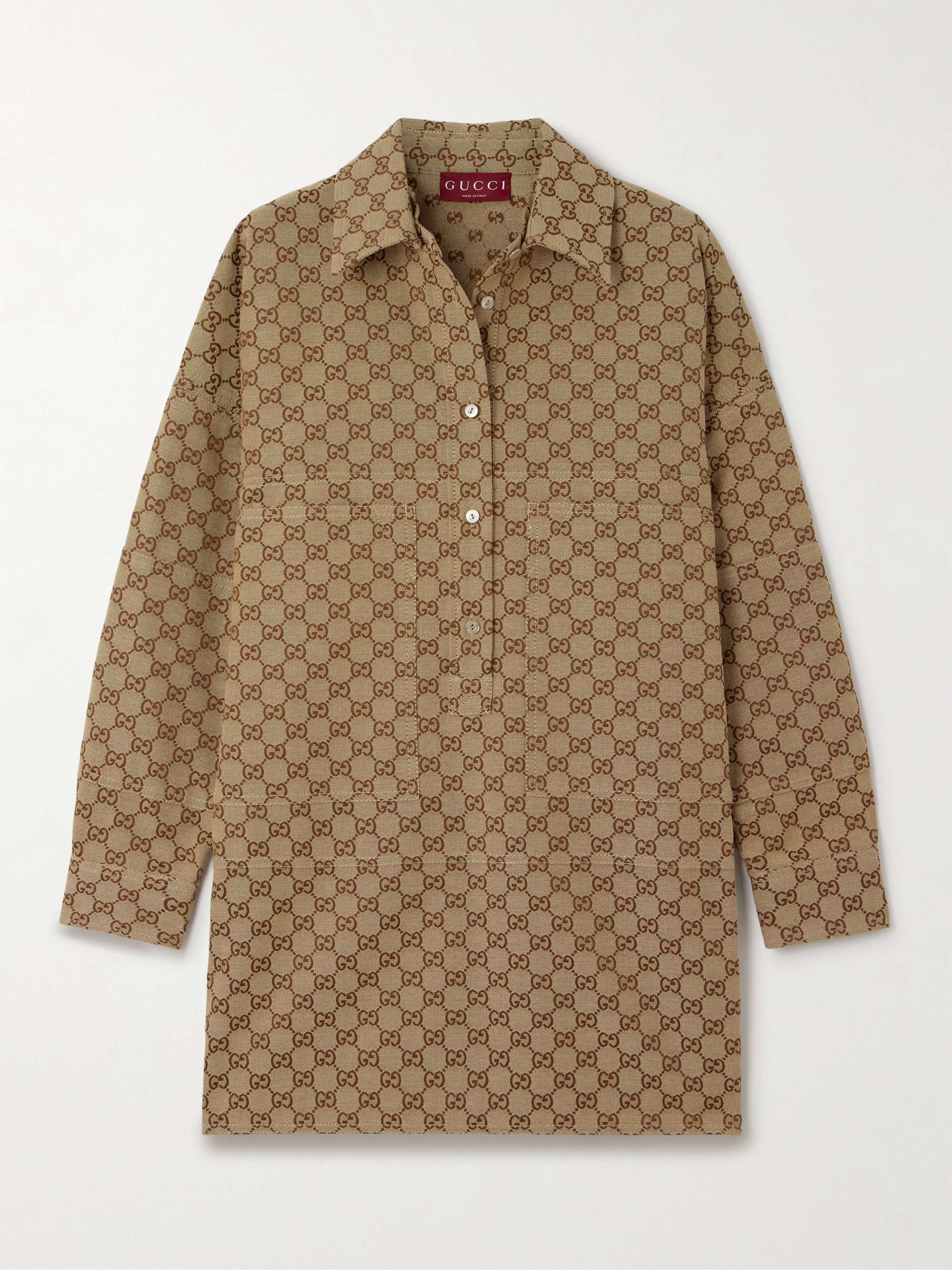 Cotton-blend jacquard shirt view
