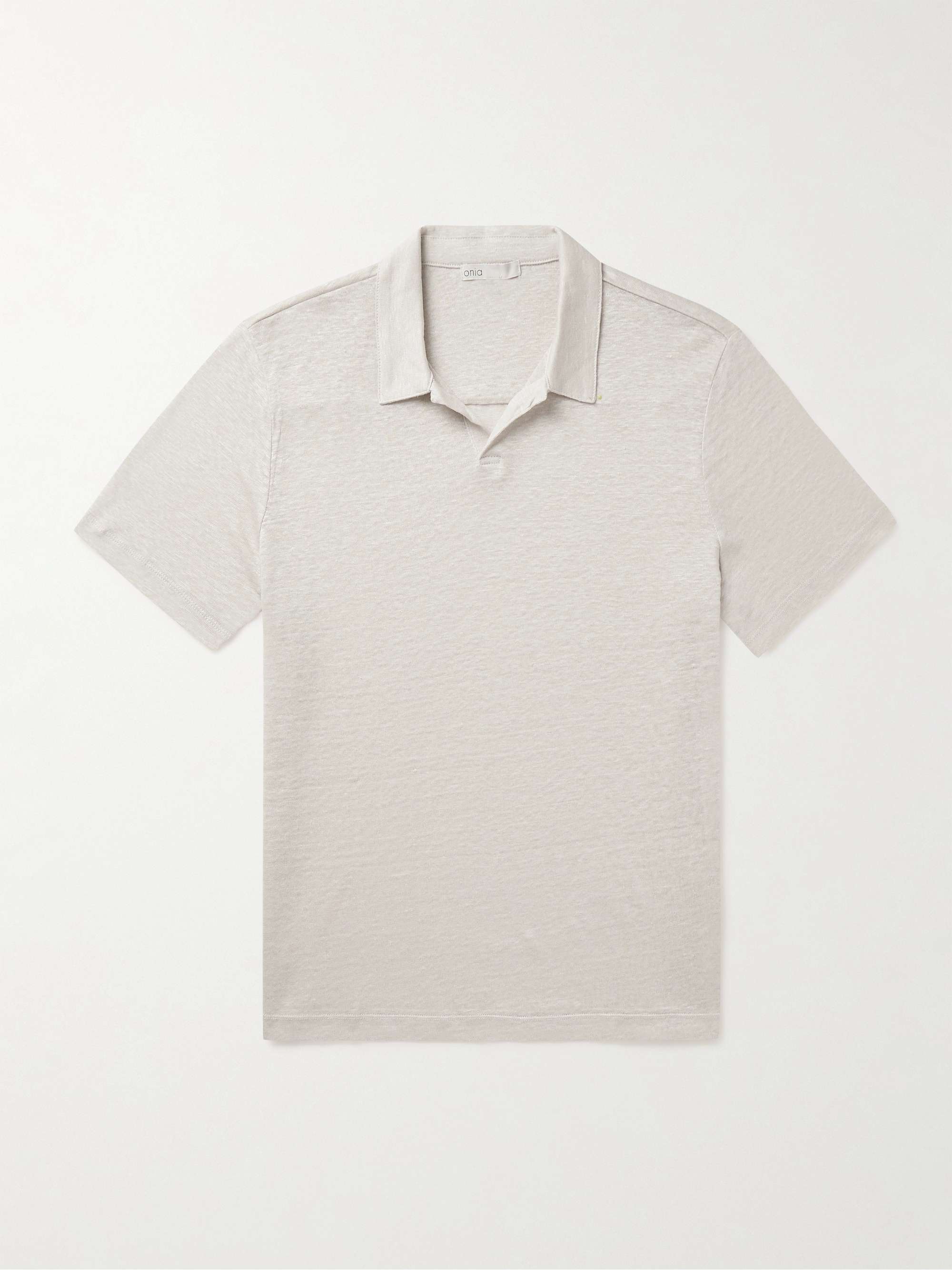 Shaun Linen-Jersey Polo Shirt view