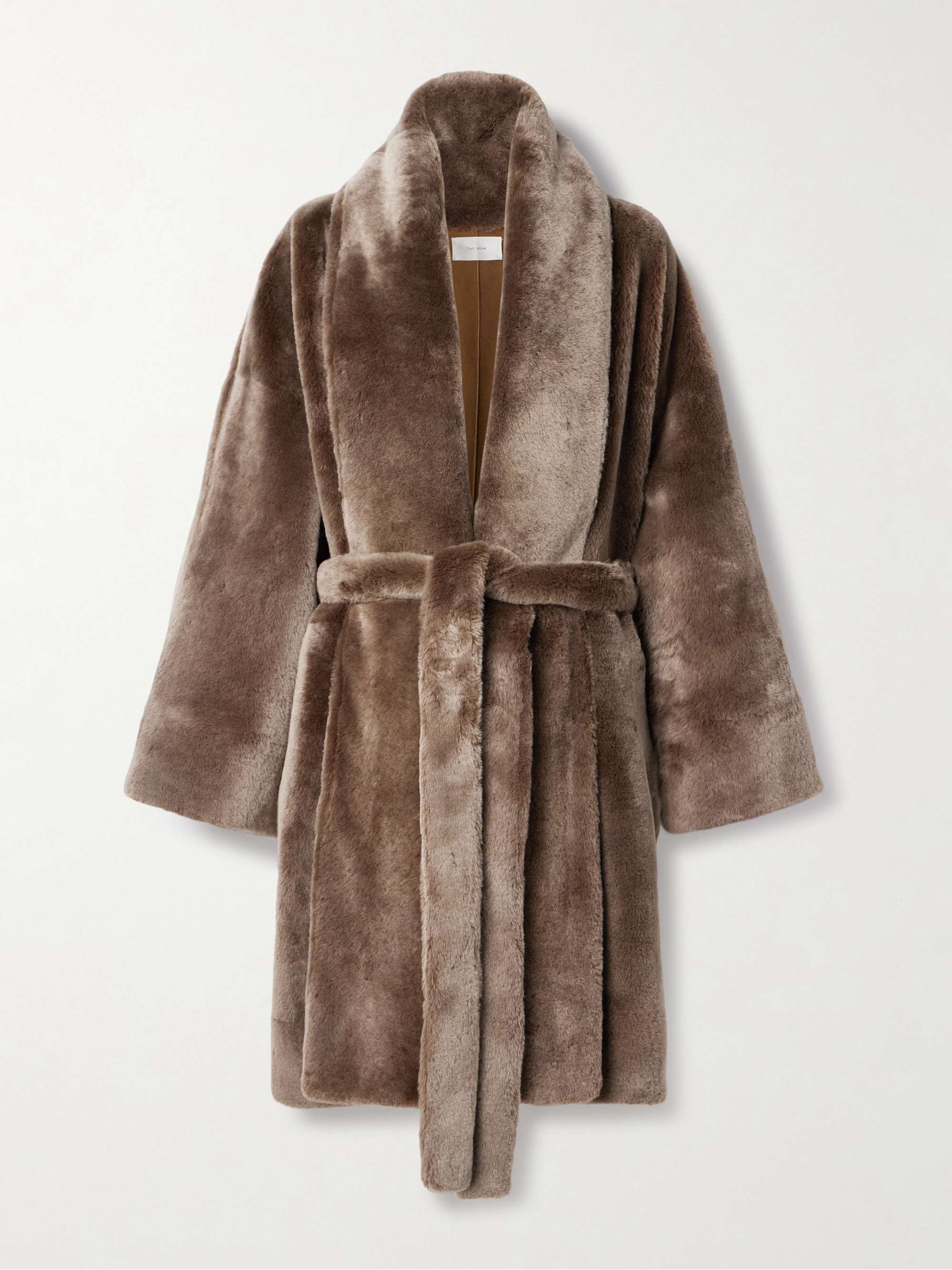 Lucja oversized belted shearling coat view