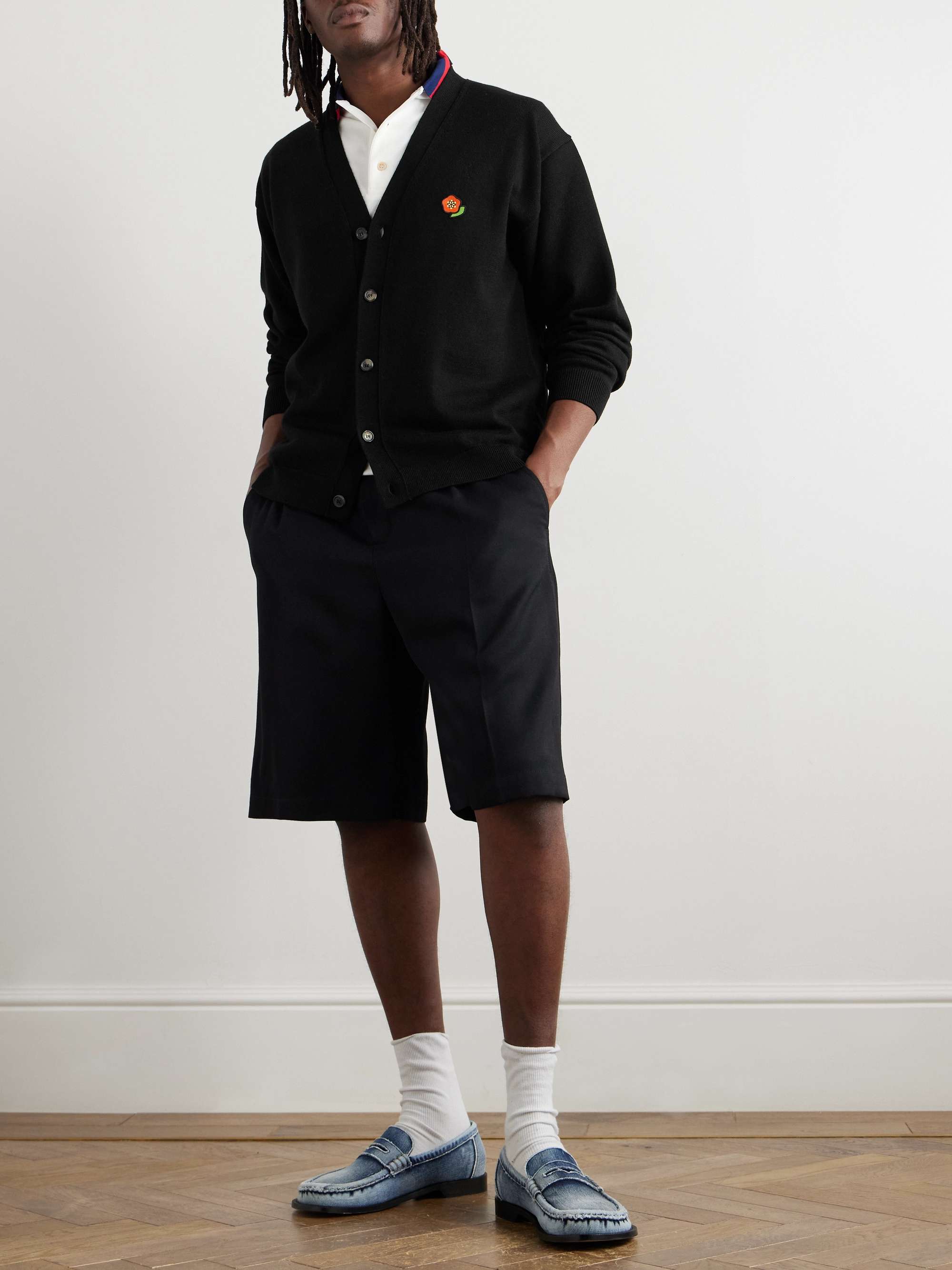 Pop Logo-Appliquéd Wool Cardigan view