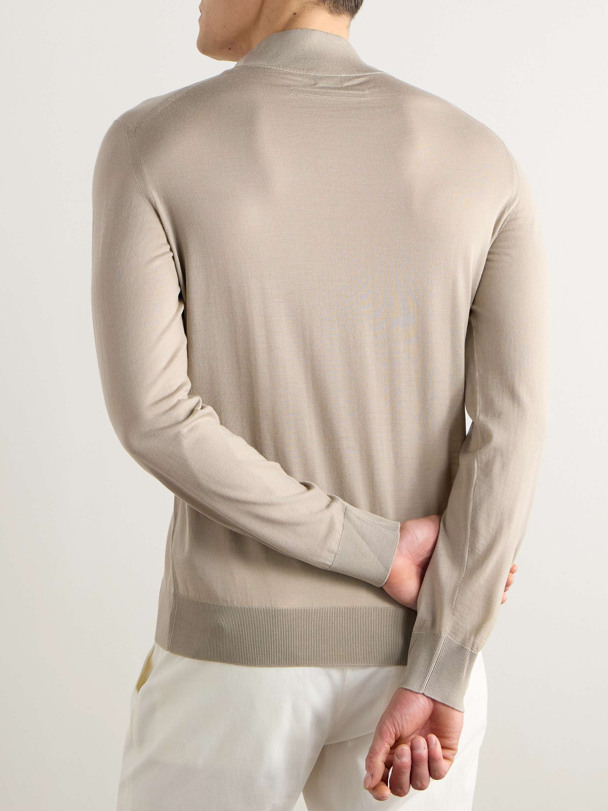 Slim-Fit Wool Half-Zip Sweater view