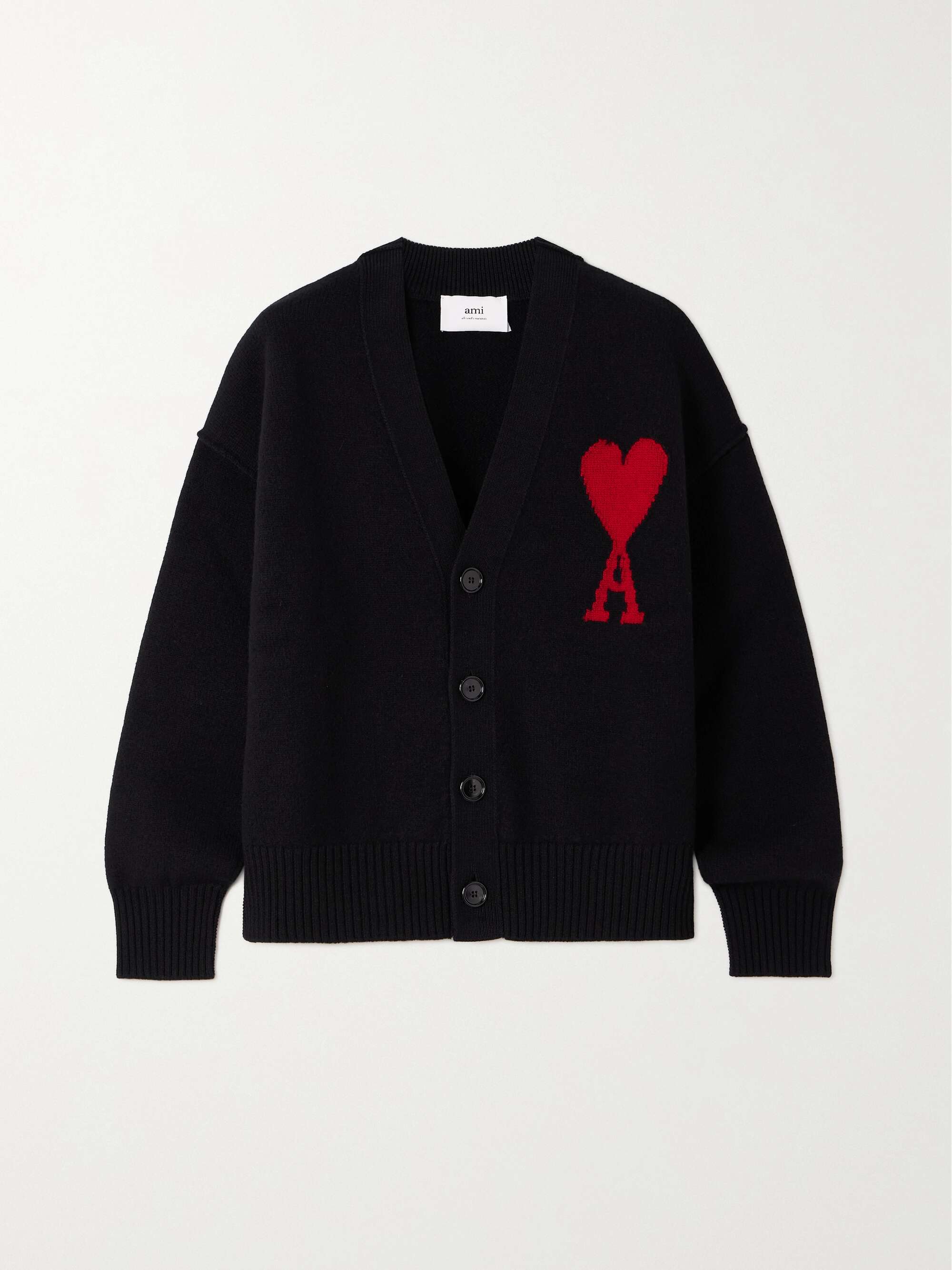 + NET SUSTAIN ADC intarsia merino wool cardigan view