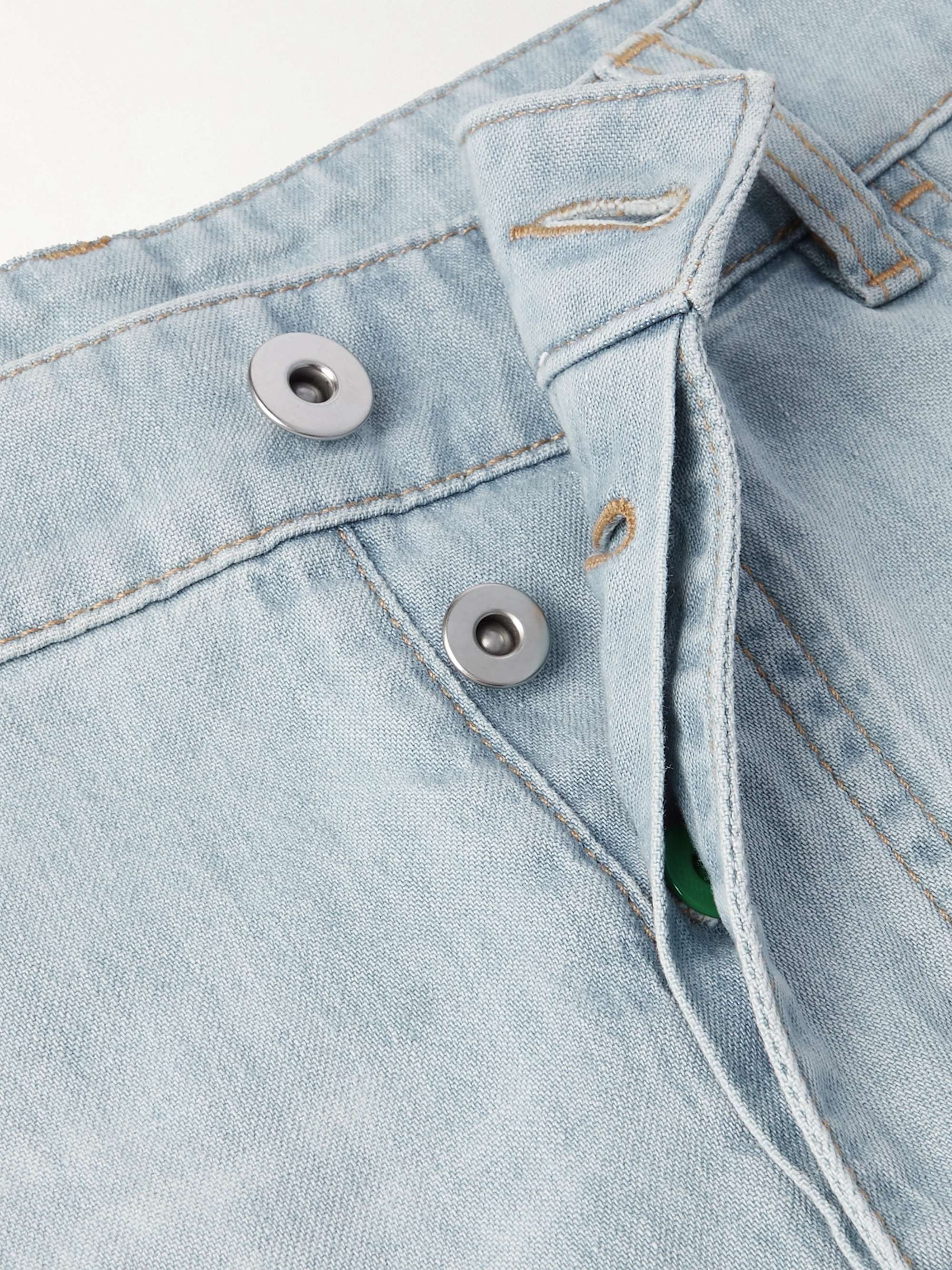Straight-Leg Bleached Jeans view