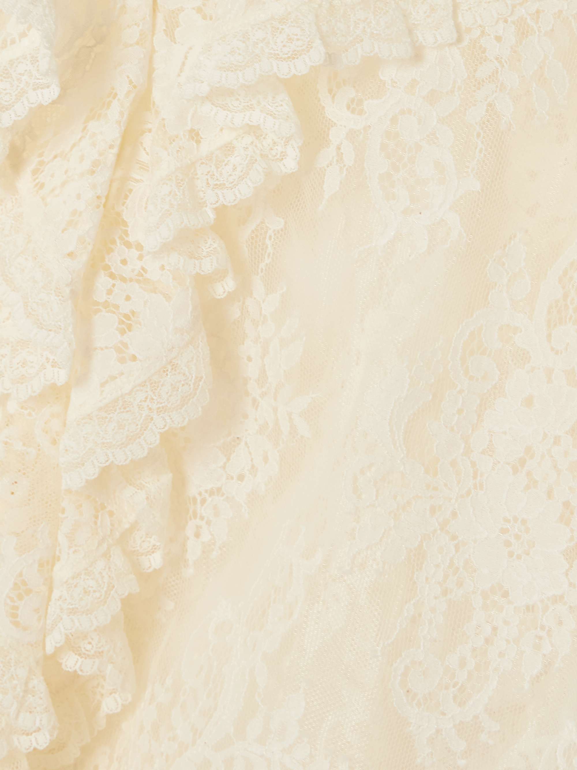 Henri ruffled pintucked lace blouse view