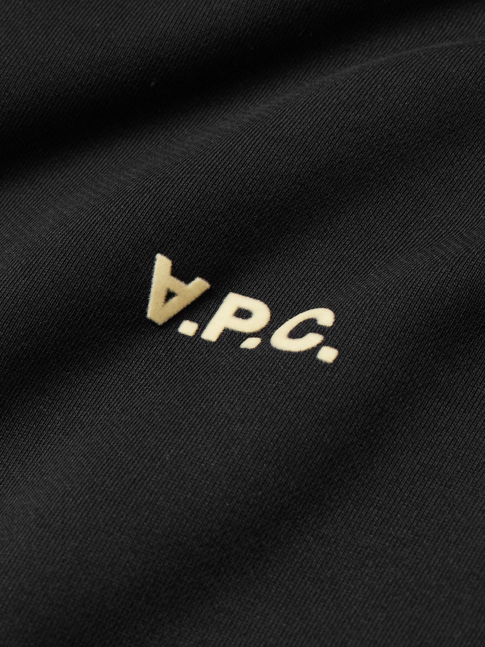 Logo-Flocked Organic Cotton-Jersey Sweatshirt view