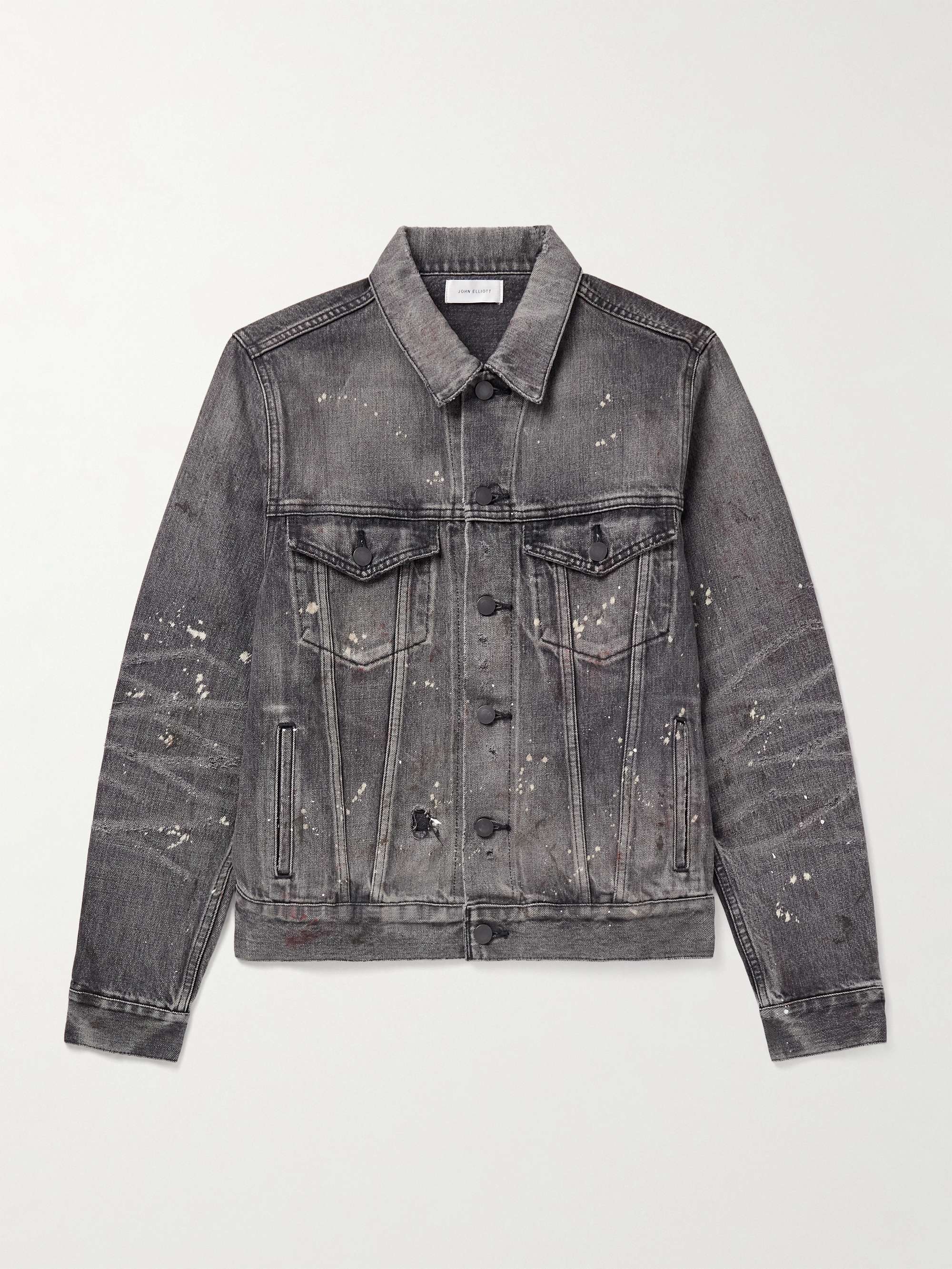 Thumper Type III Distressed Paint-Splattered Selvedge Denim Trucker Jacket view