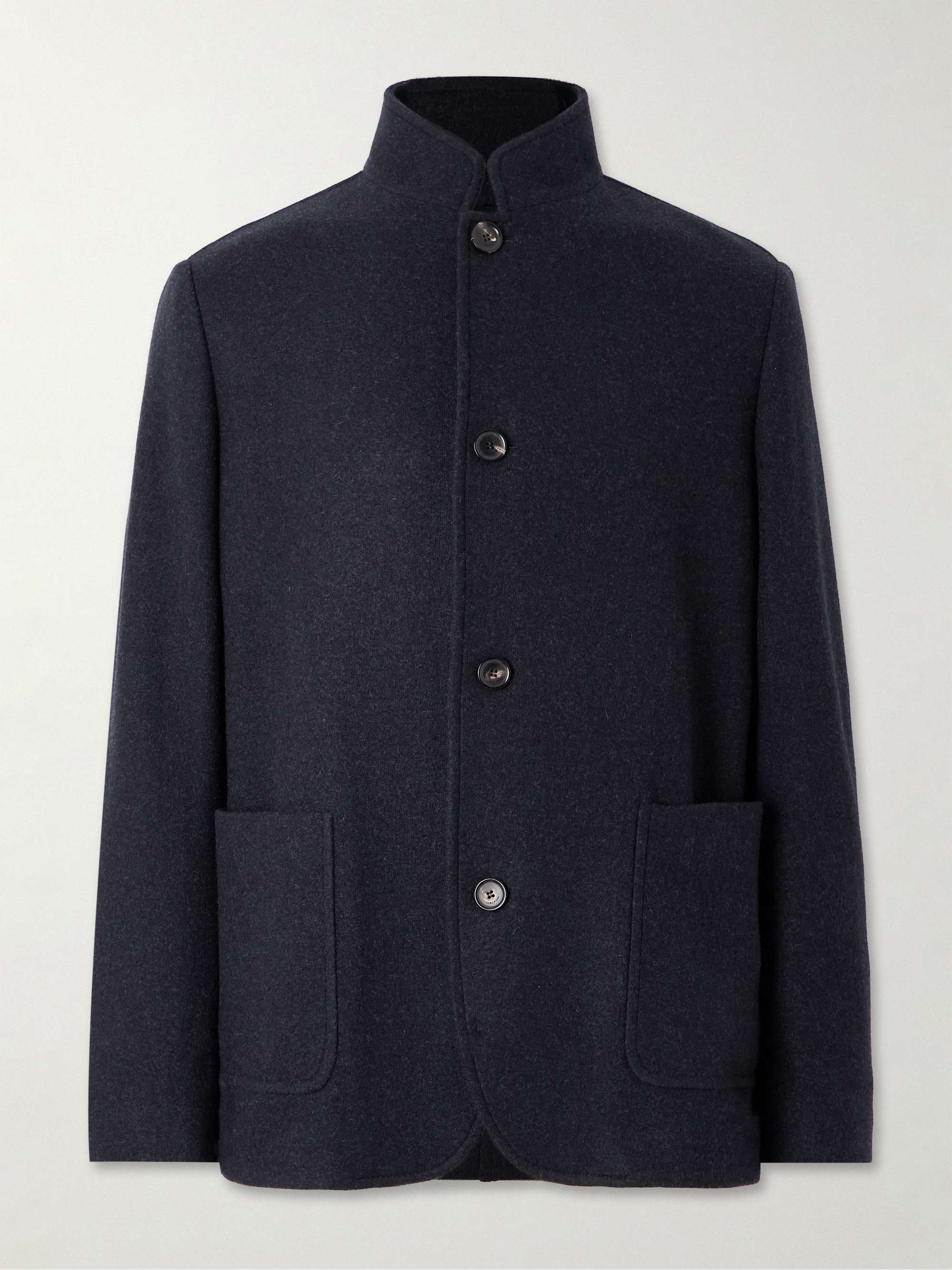 Spagna Nehru-Collar Unstructured Cashmere-Blend Jersey Suit Jacket view