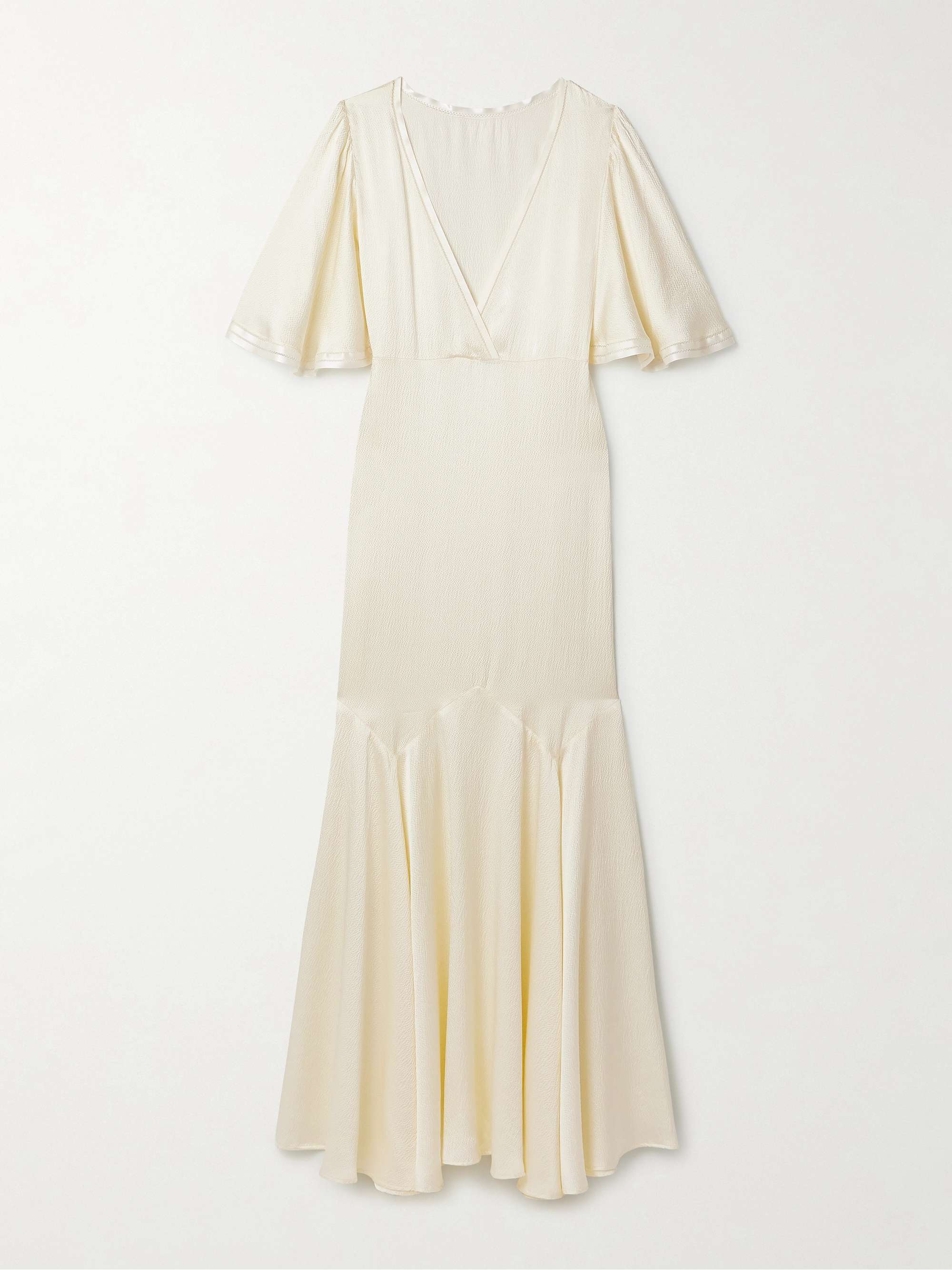 Claret hammered-silk gown view