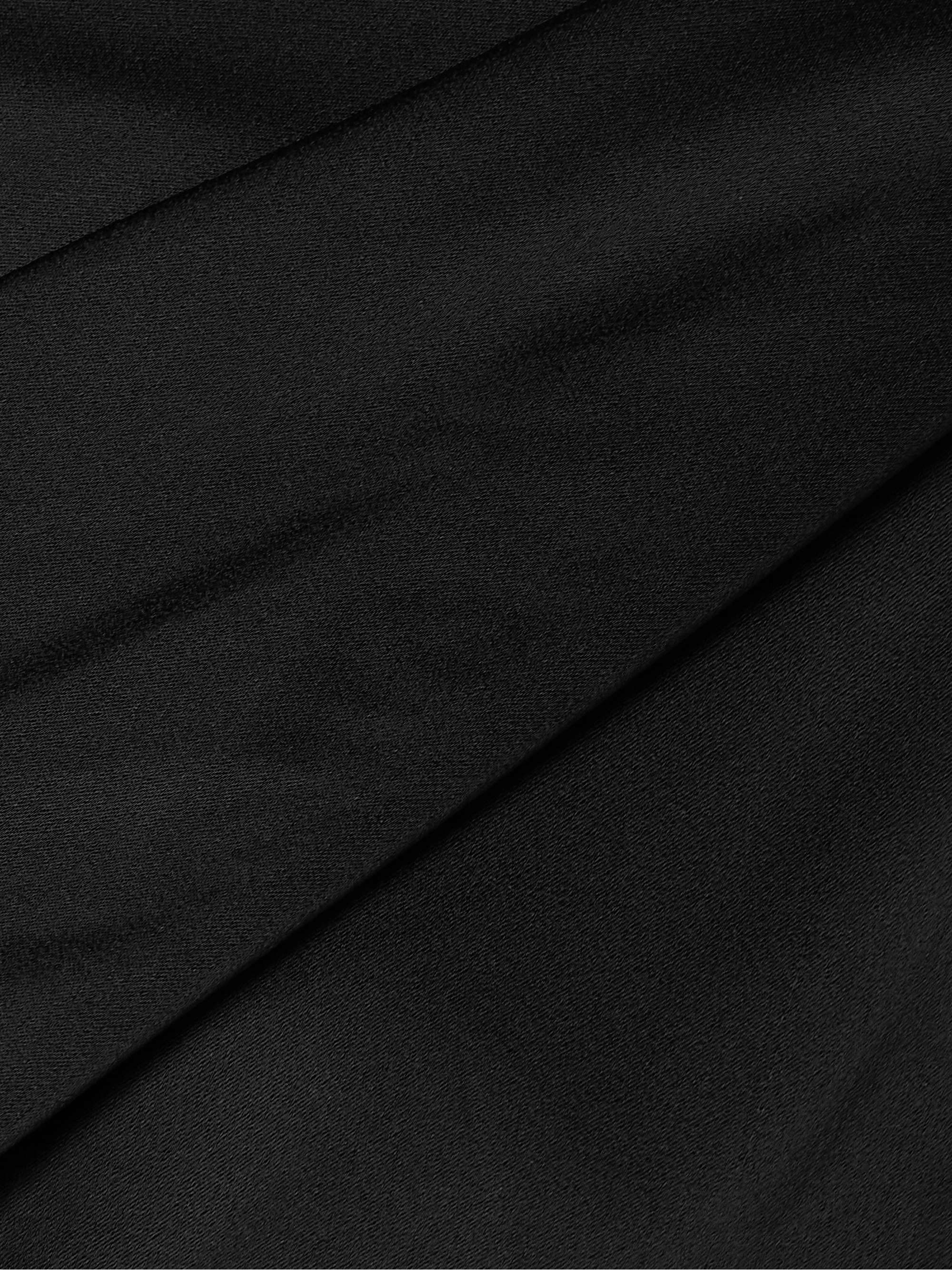 Draped wool-blend satin maxi dress view