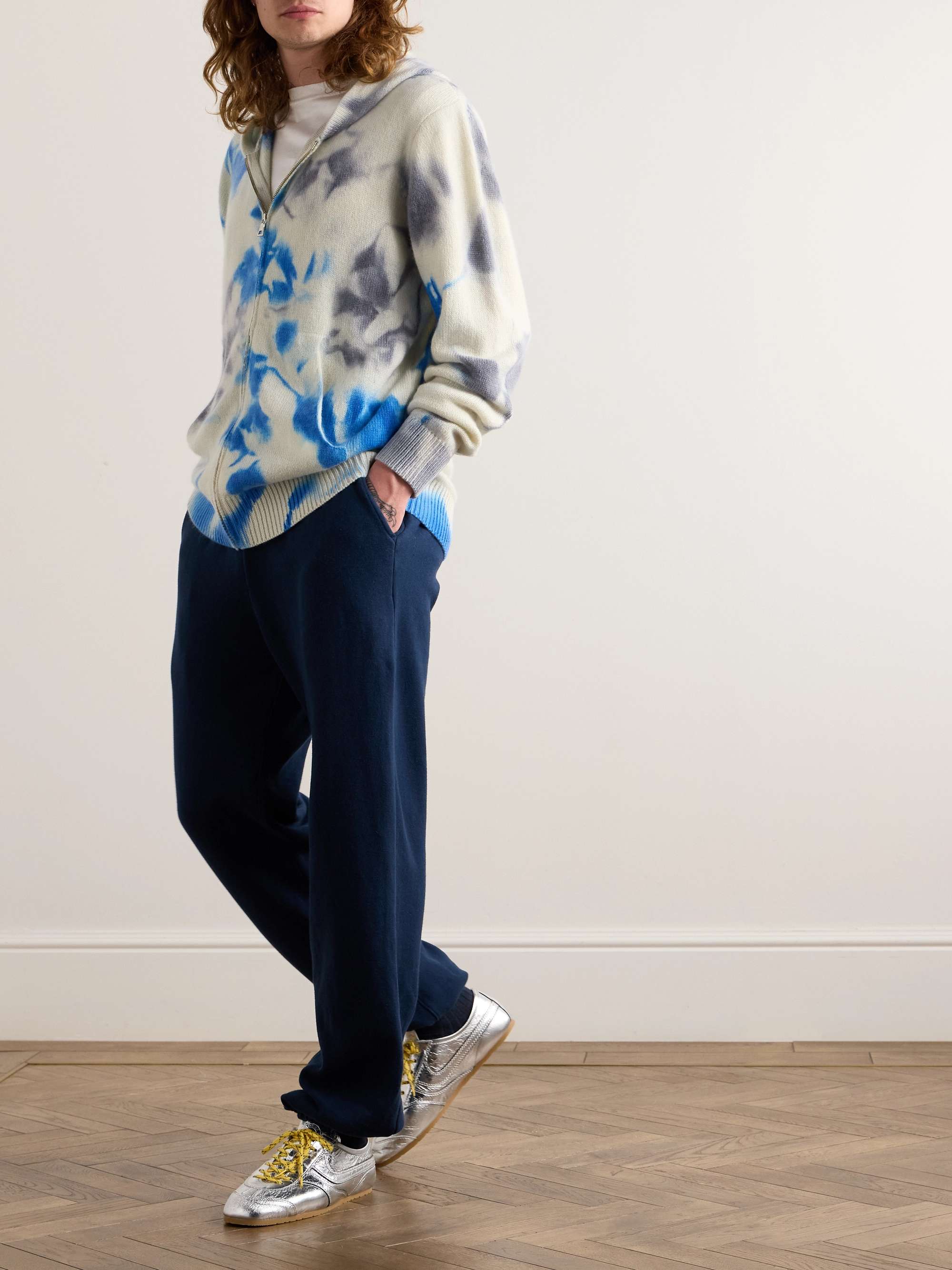 Straight-Leg Cotton and Cashmere-Blend Jersey Sweatpants view