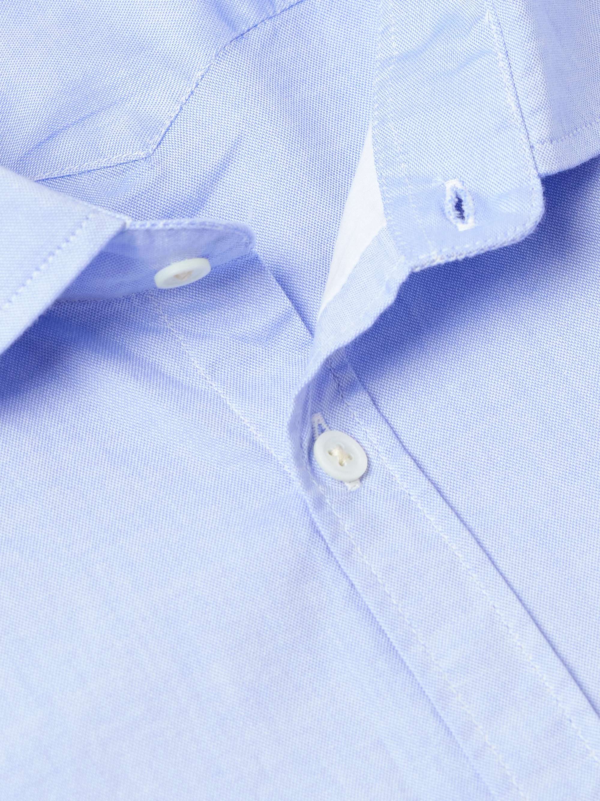 Genova Cutaway-Collar Logo-Embroidered Cotton Shirt view