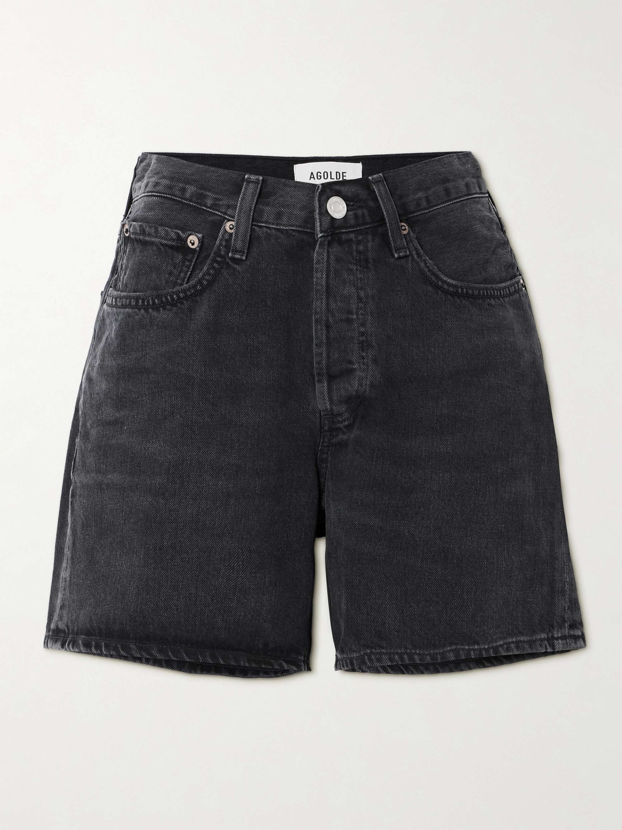 V-Waist denim shorts view