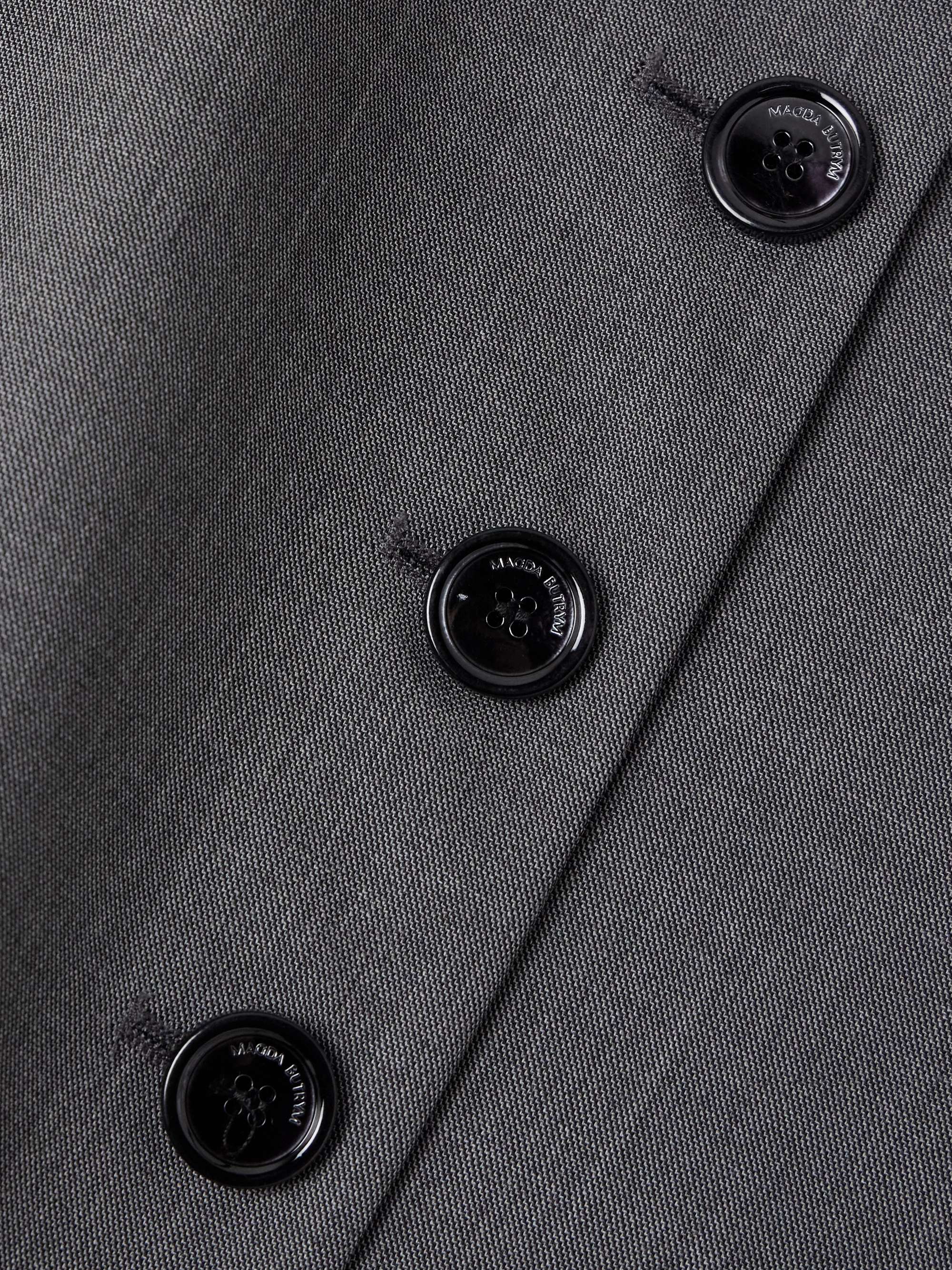 Wool and silk-blend peplum blazer view