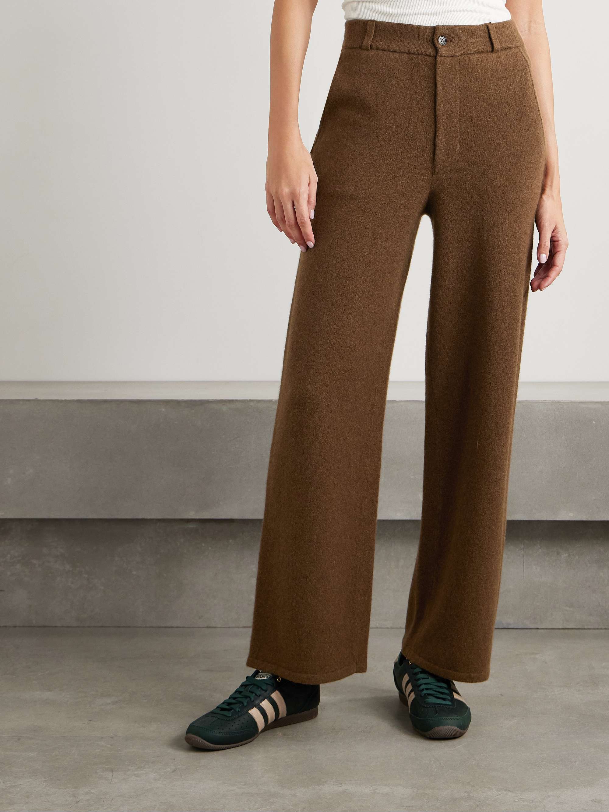 Cashmere-blend straight-leg pants view