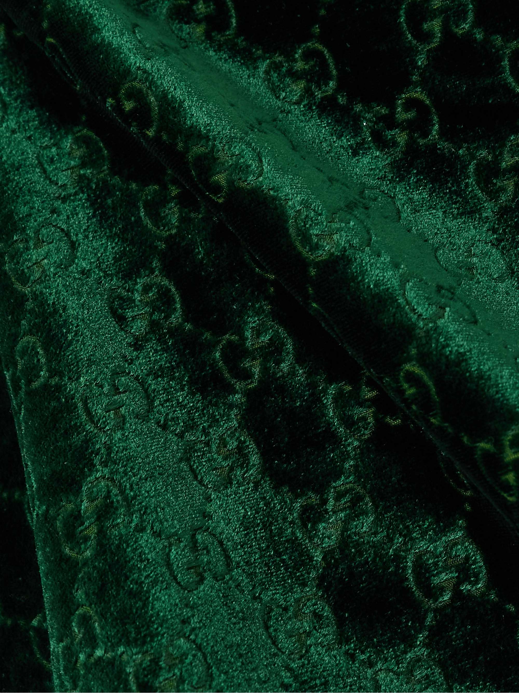 Cropped devoré-velvet top view
