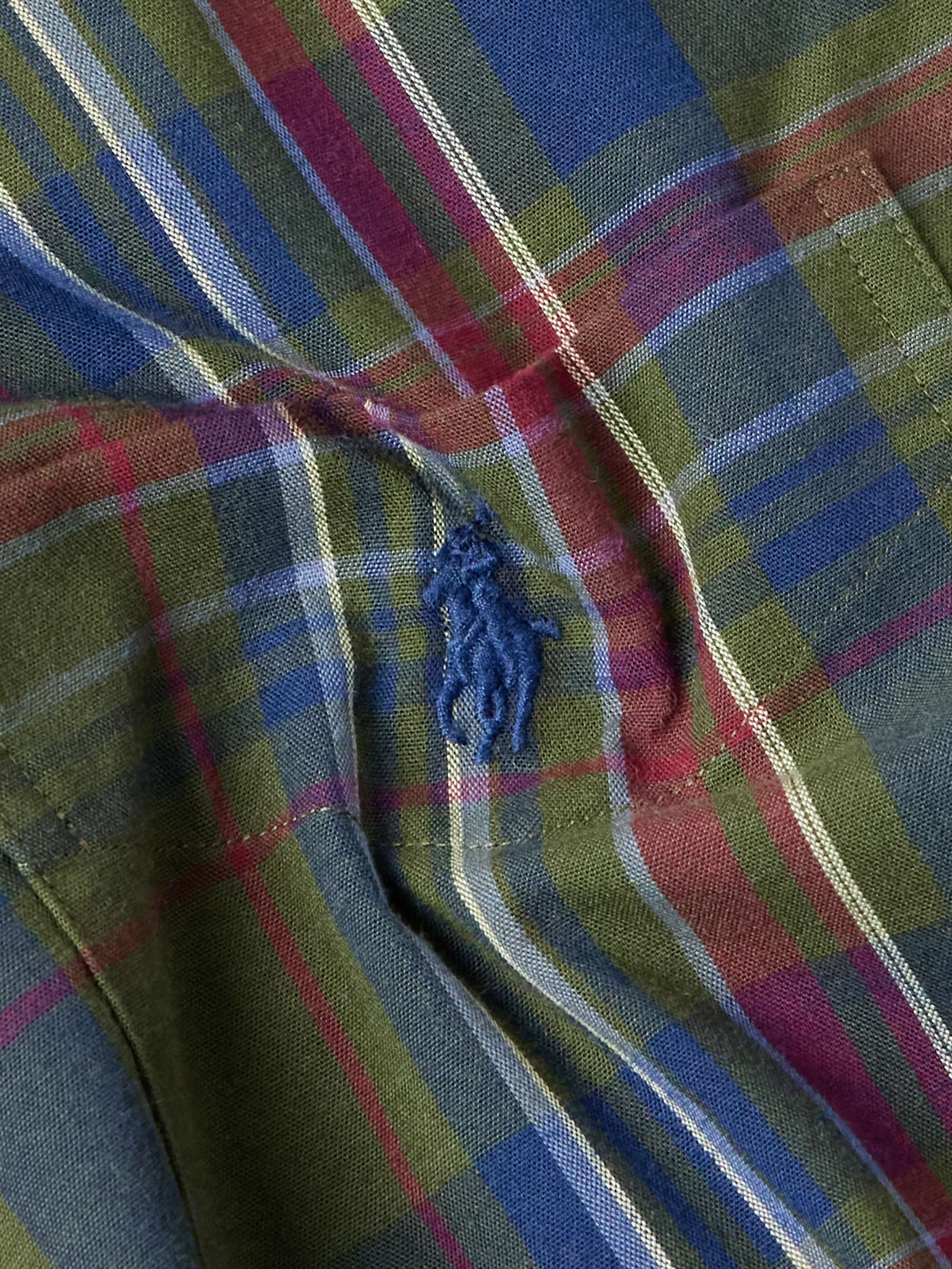 Button-Down Collar Checked Performance Woven Shirt view