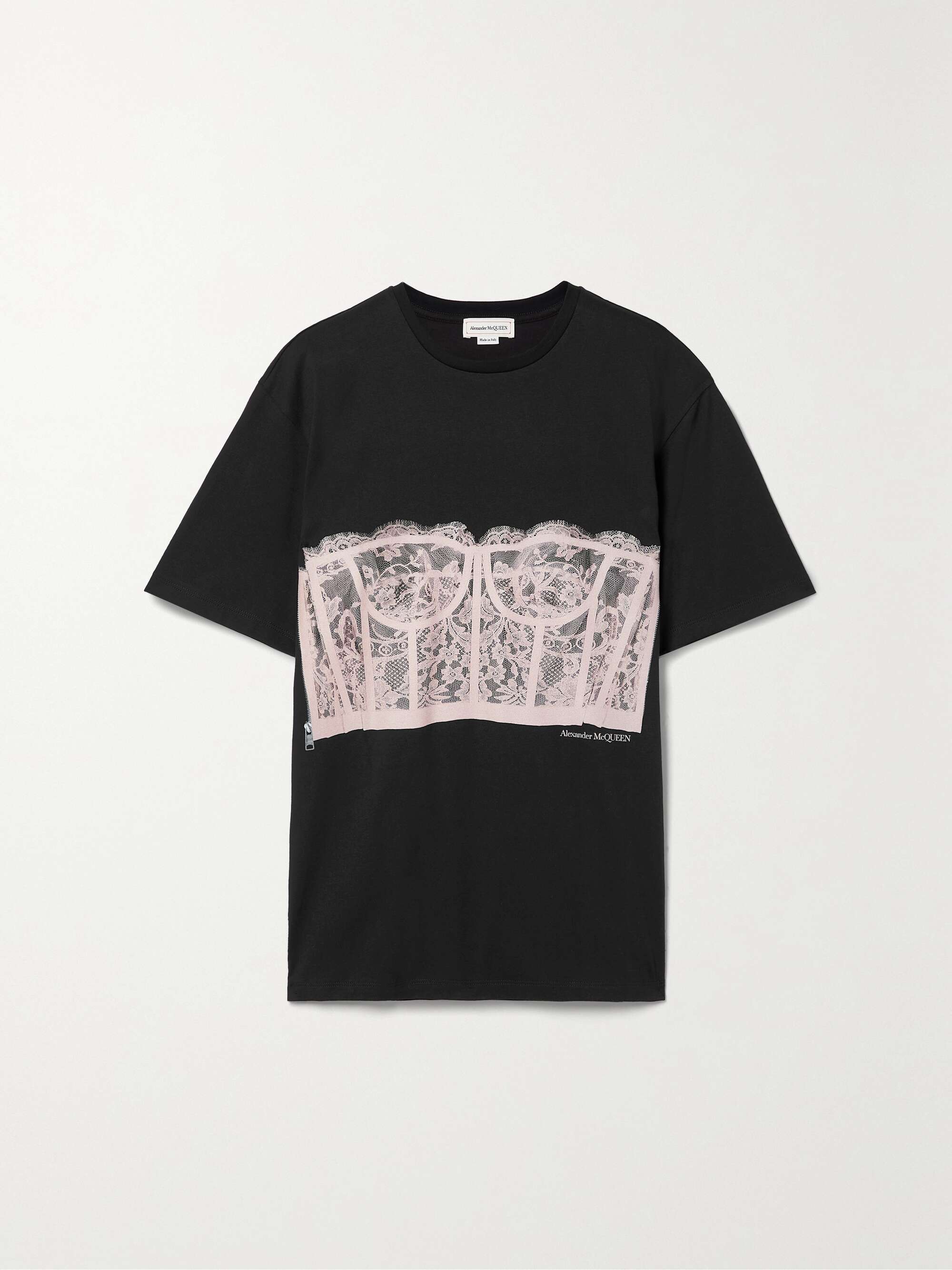 Printed cotton-jersey T-shirt view