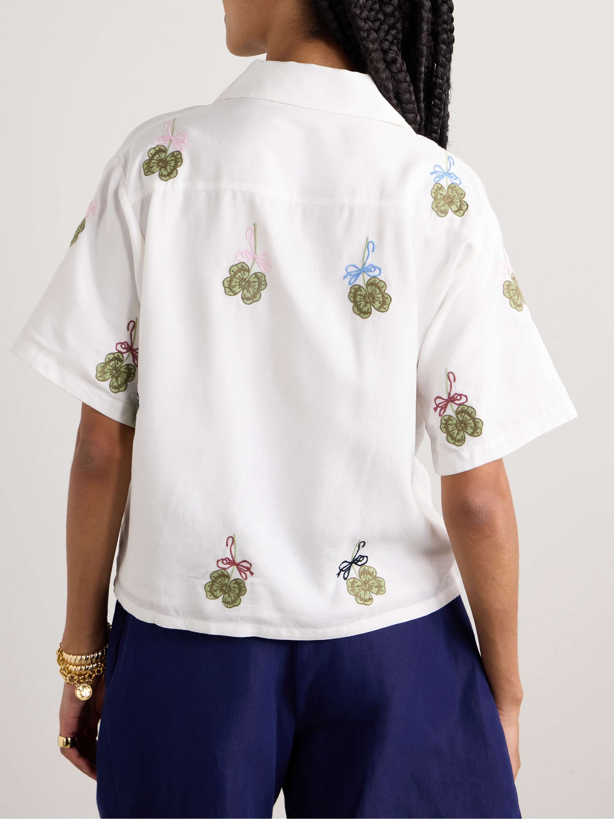 Stevie embroidered TENCEL™-twill shirt view