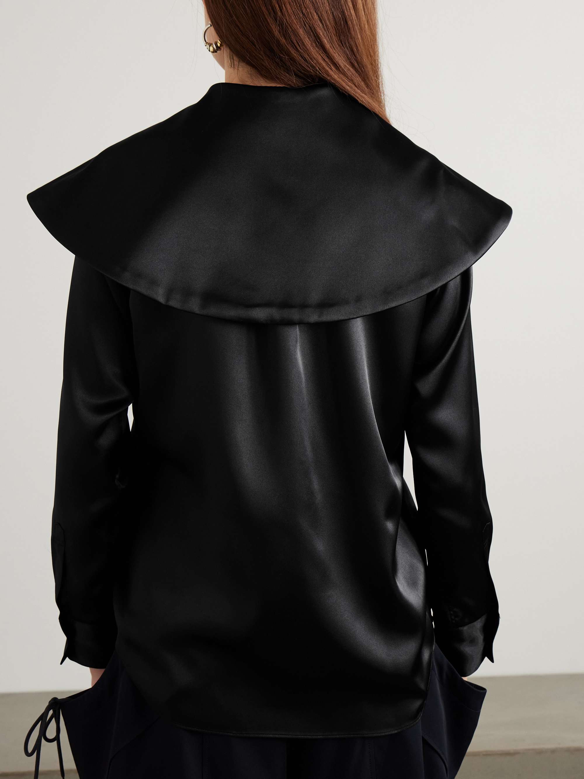 Layered satin blouse view