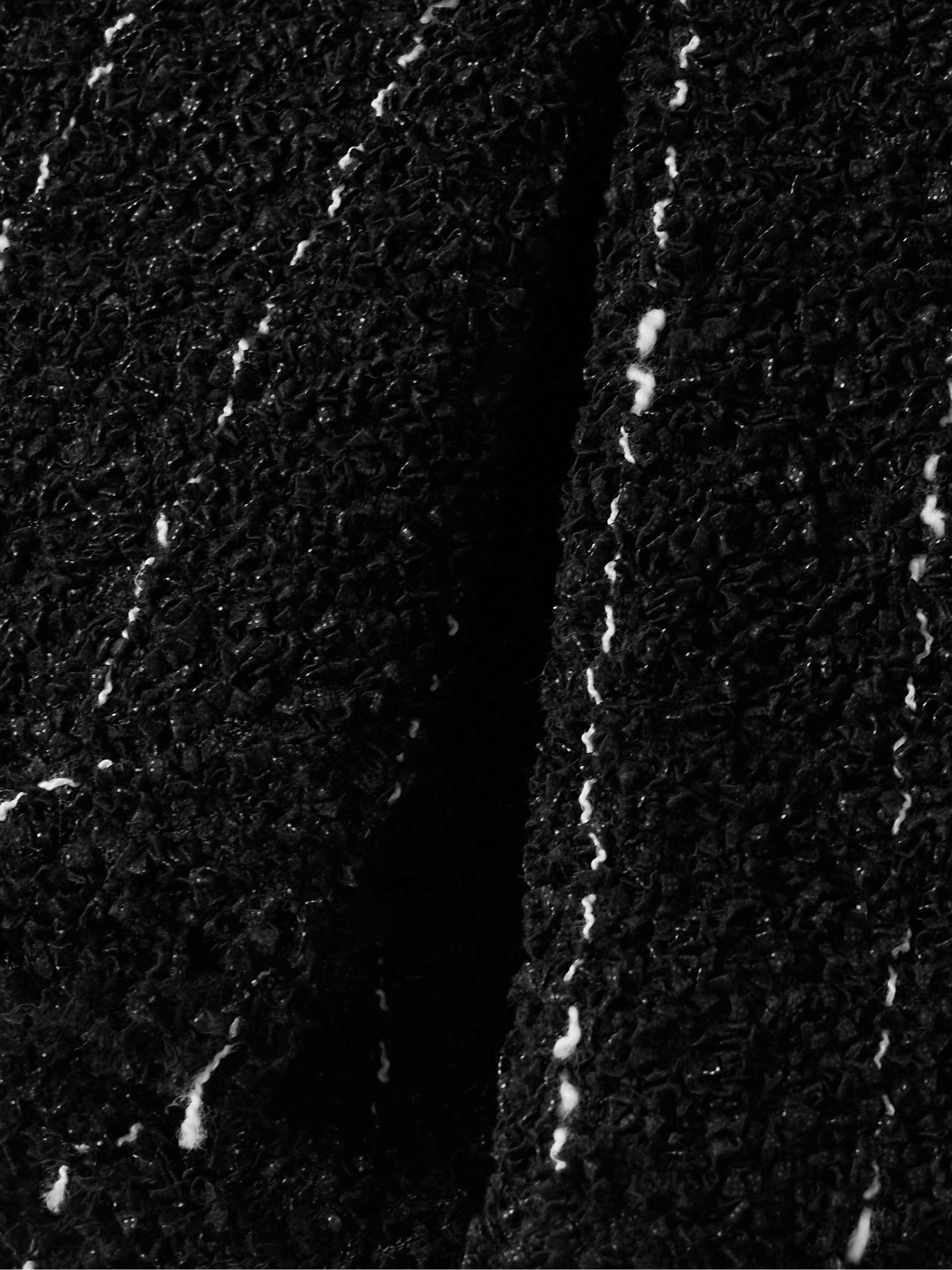 Pinstriped bouclé shorts view