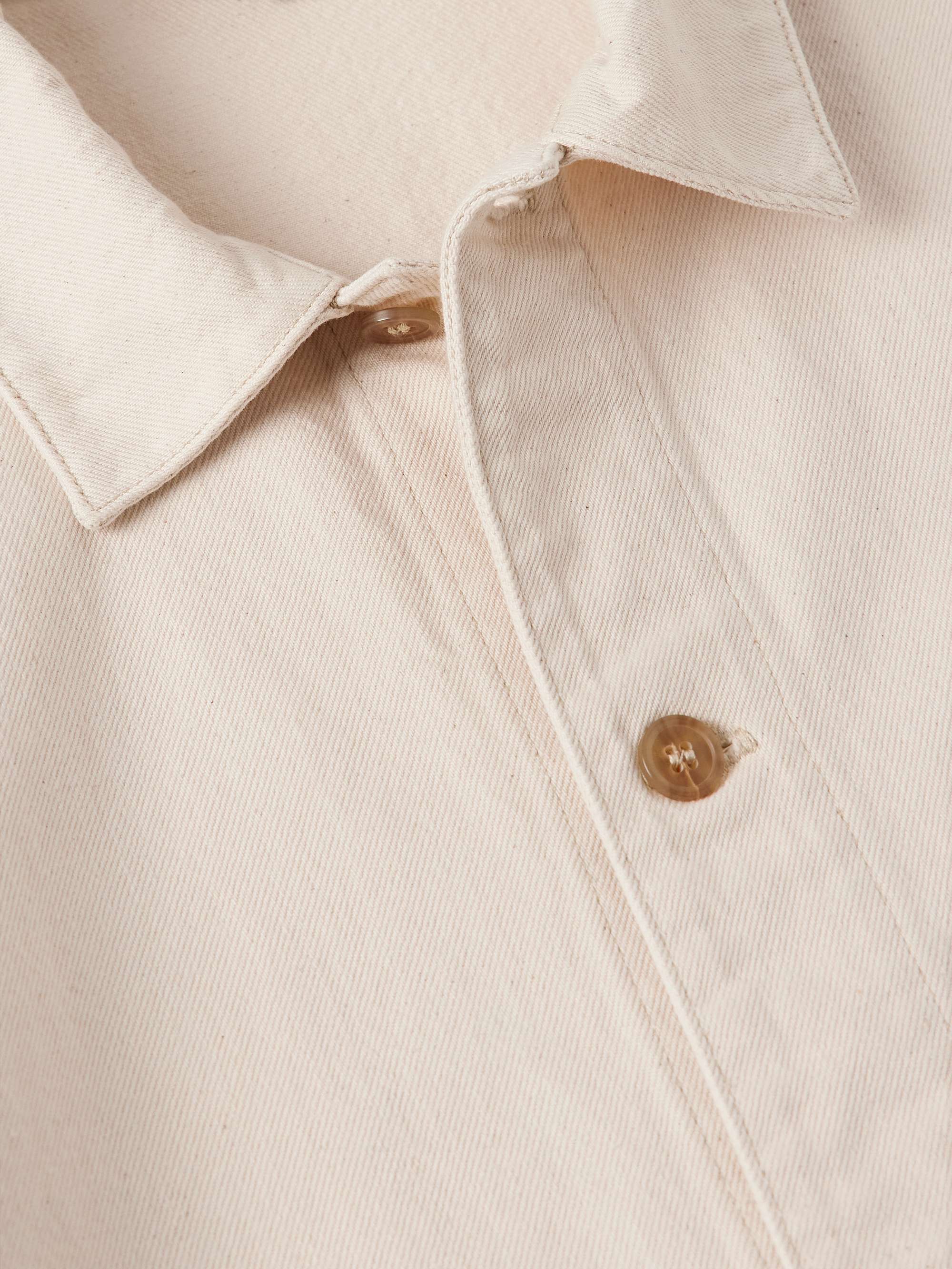 Kerlouan Logo-Embroidered Recycled Cotton-Twill Overshirt view