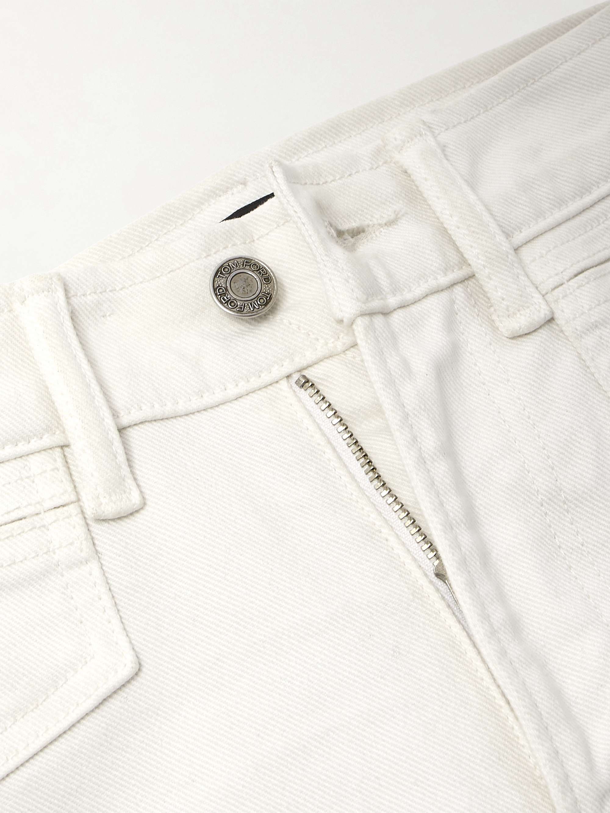 Mid-rise flared denim jeans view