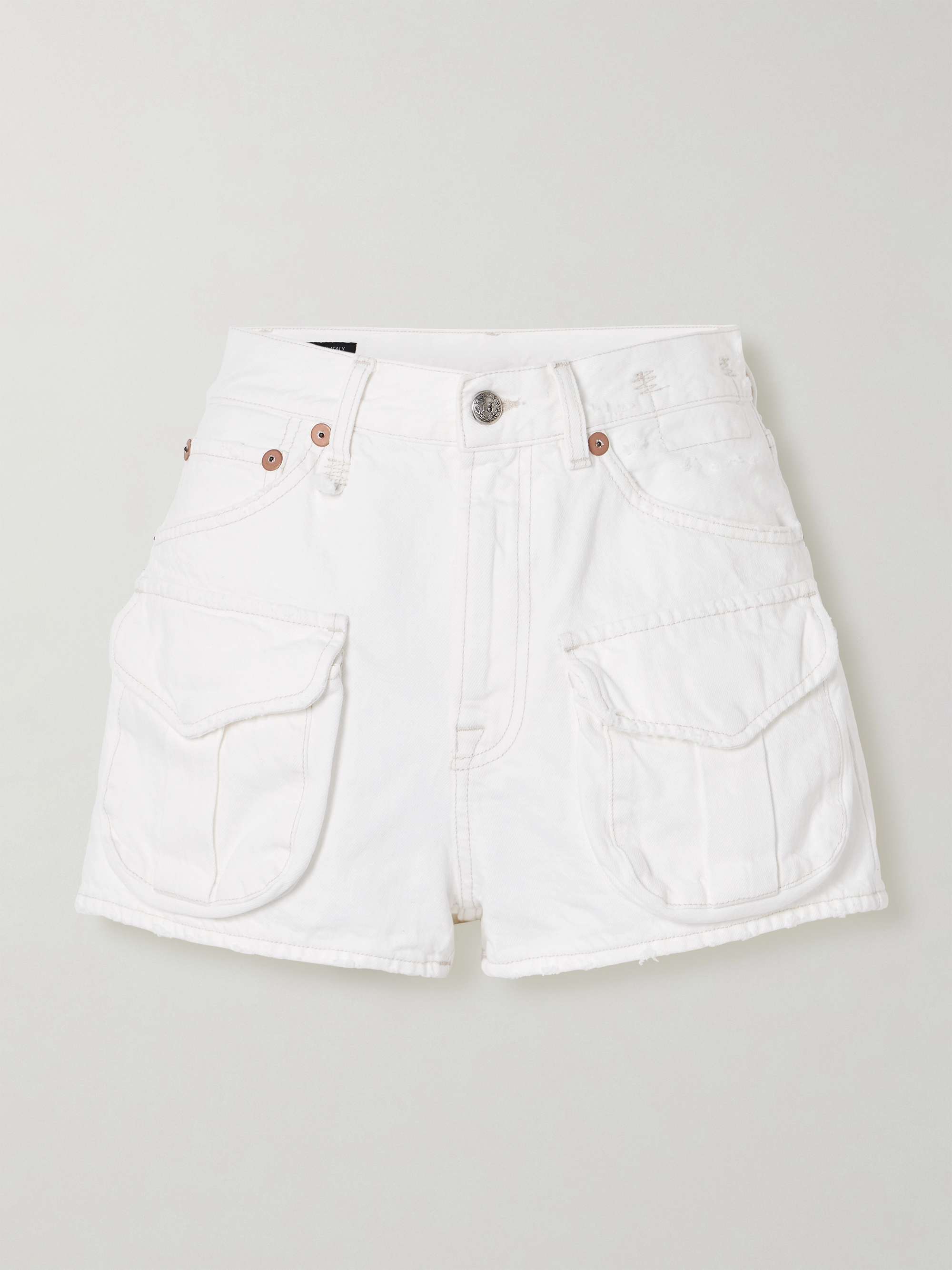 Boyfriend distressed denim shorts view