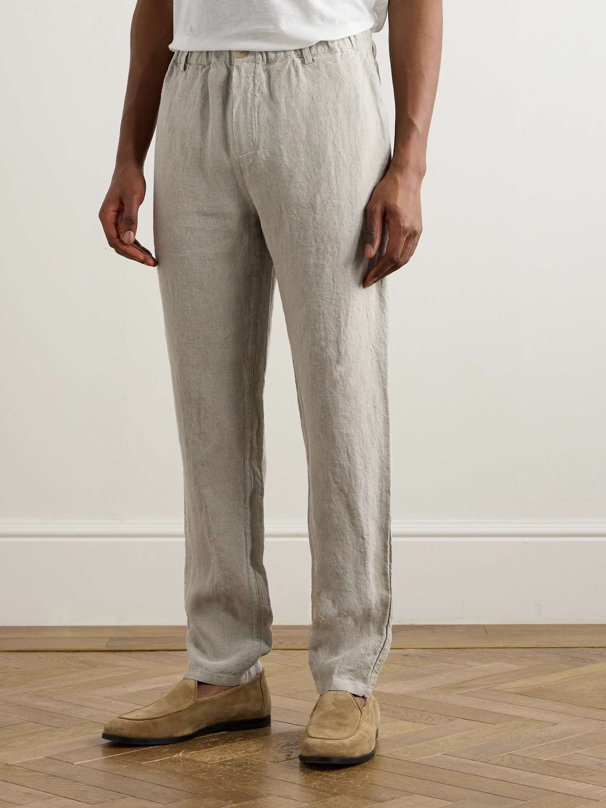 Tapered Linen Trousers view