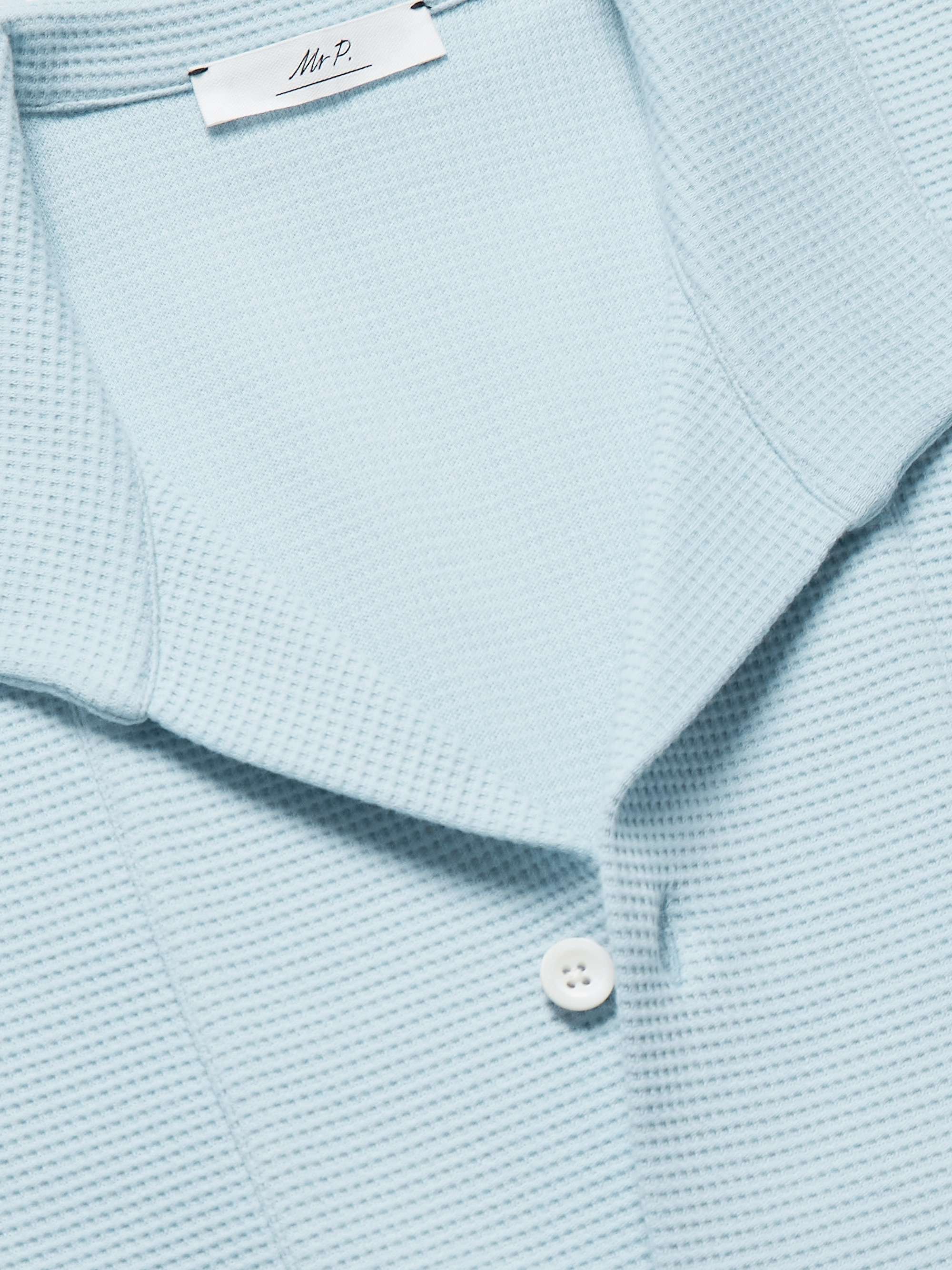 Waffle-Knit Cotton Shirt view