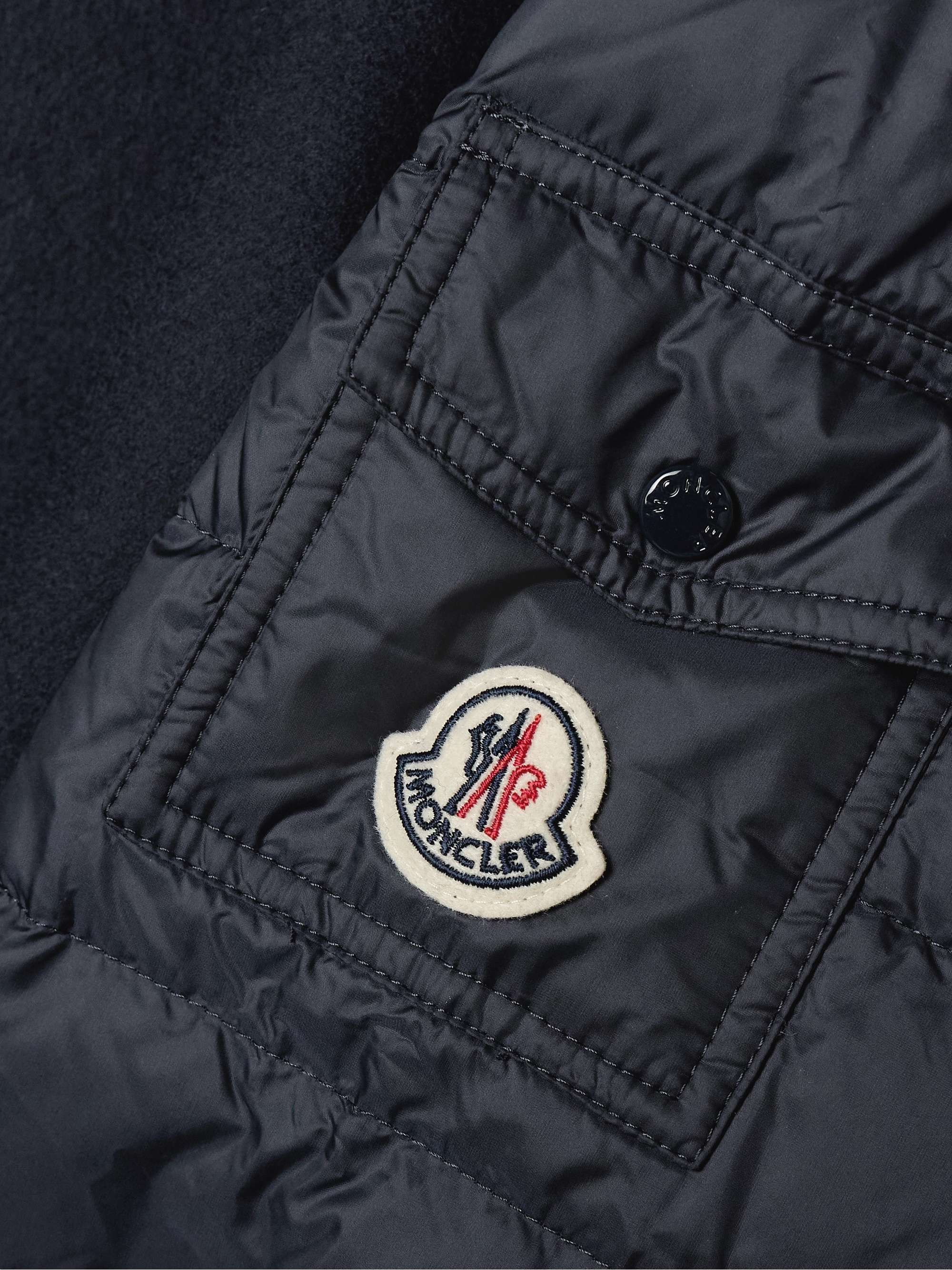 Wool-blend felt and quilted shell down jacket view