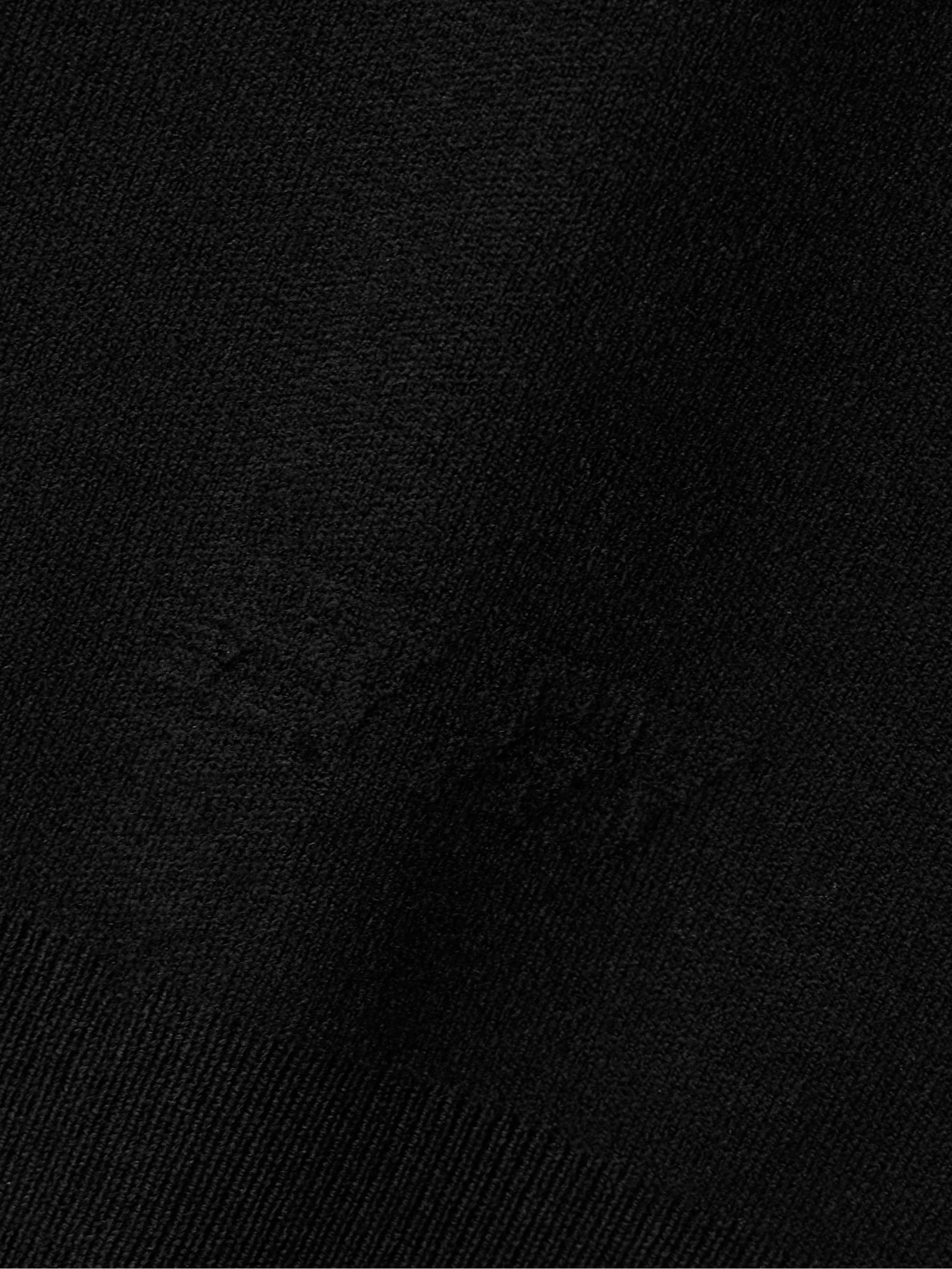 Etta layered jersey-trimmed wool-blend turtleneck sweater view