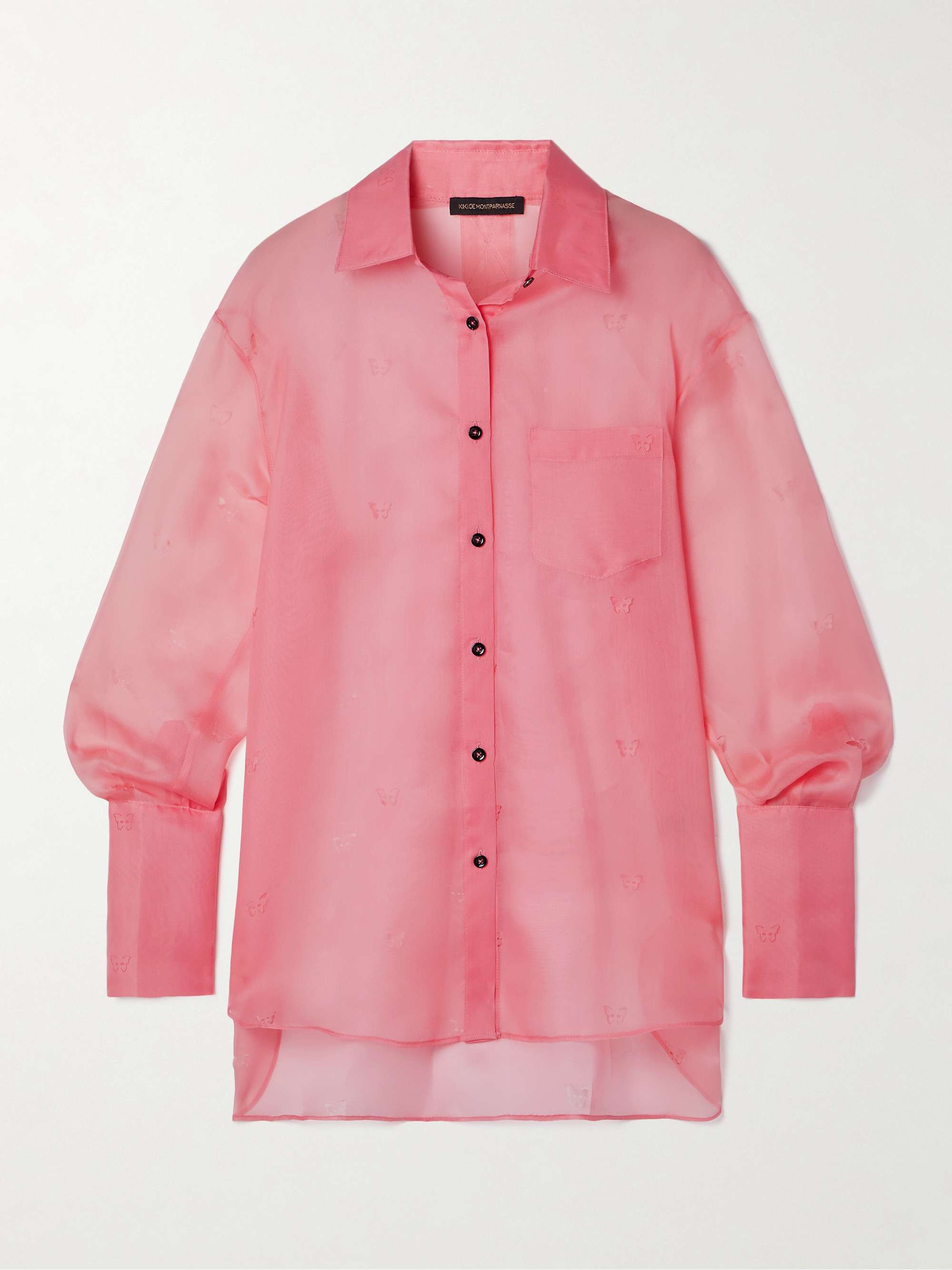 Laser-cut silk-organza shirt view