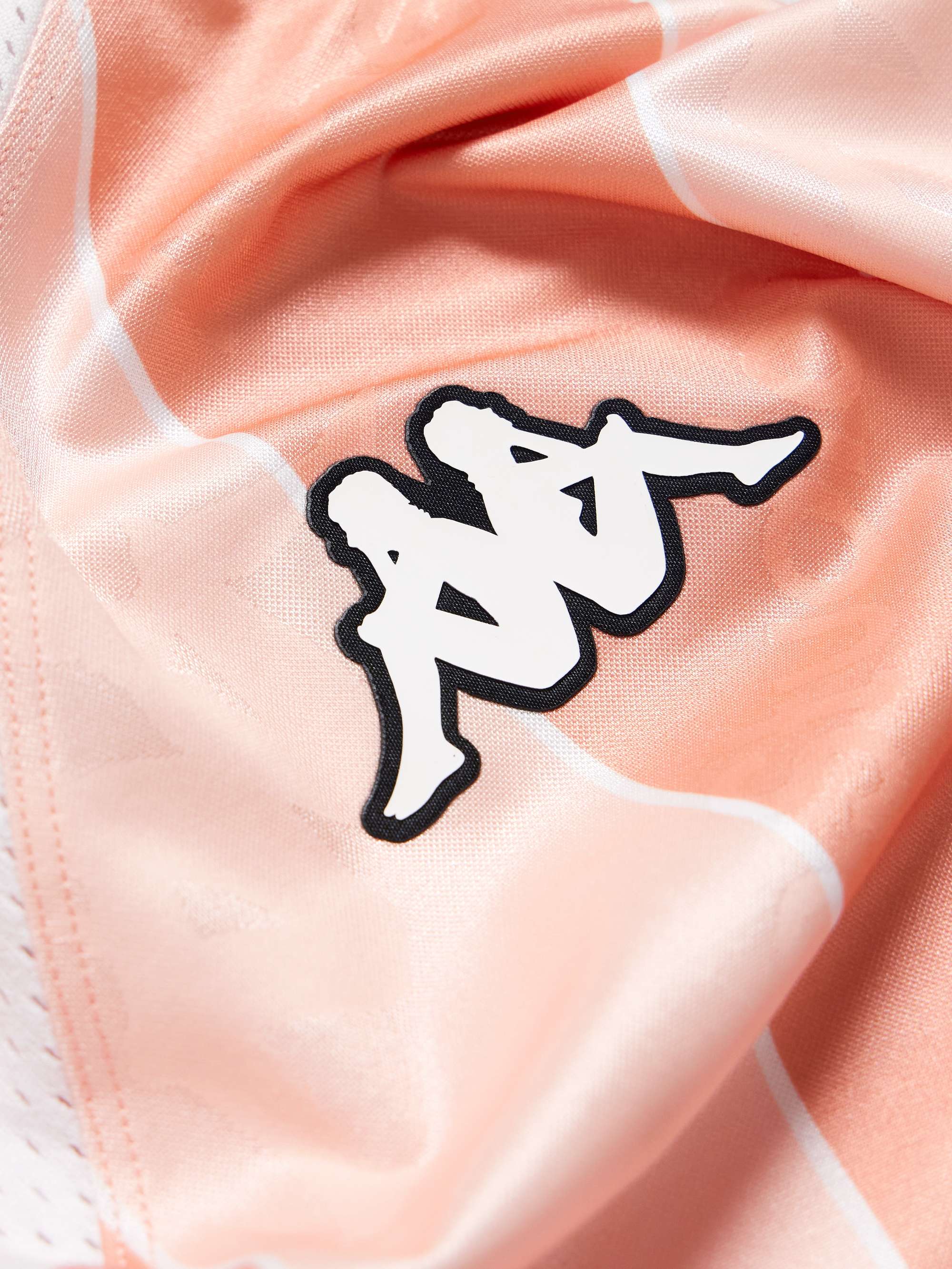 + Kappa Logo-Embroidered Mesh-Panelled Striped Shell T-Shirt view