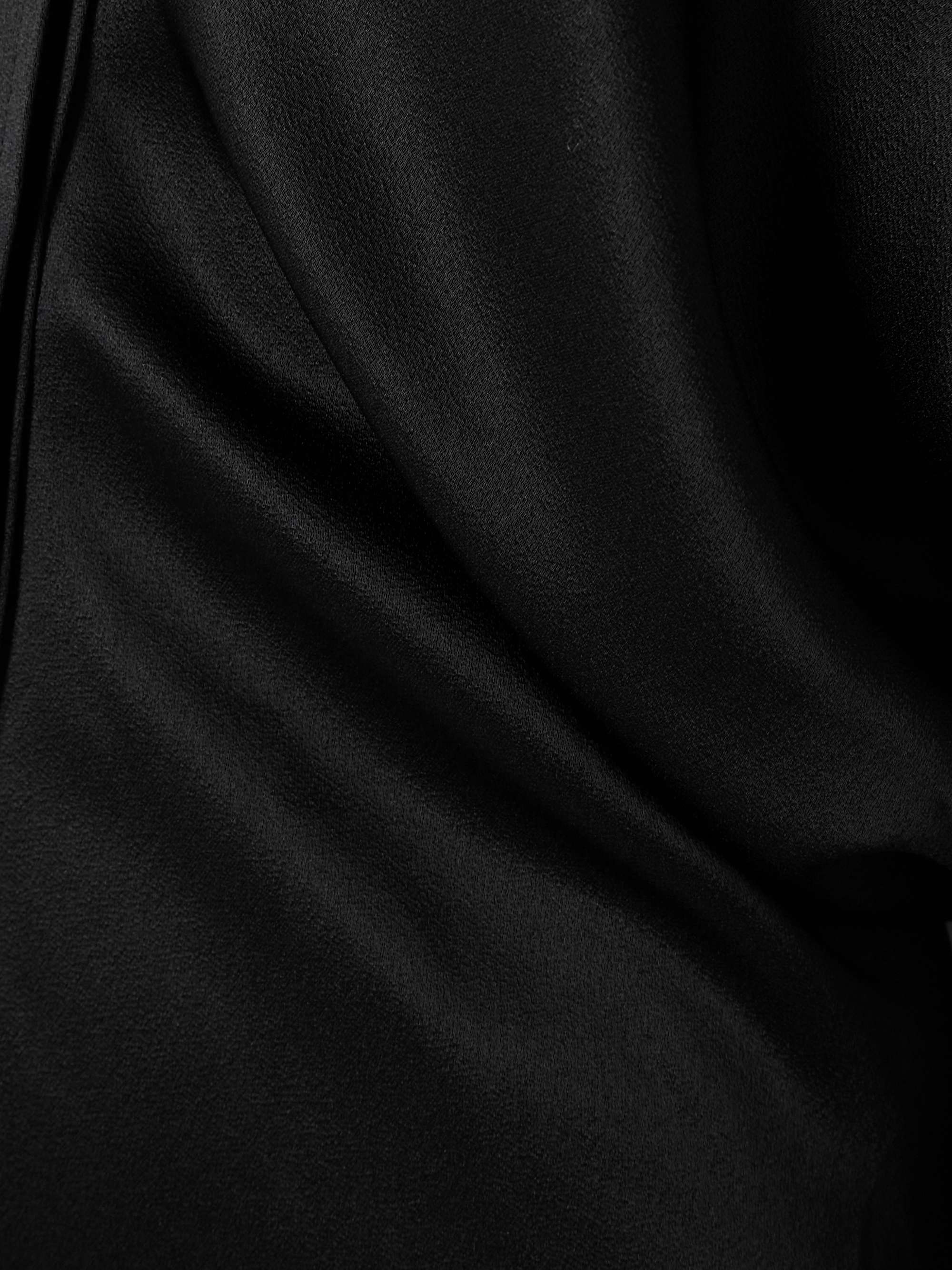 Gathered satin-crepe shirt view